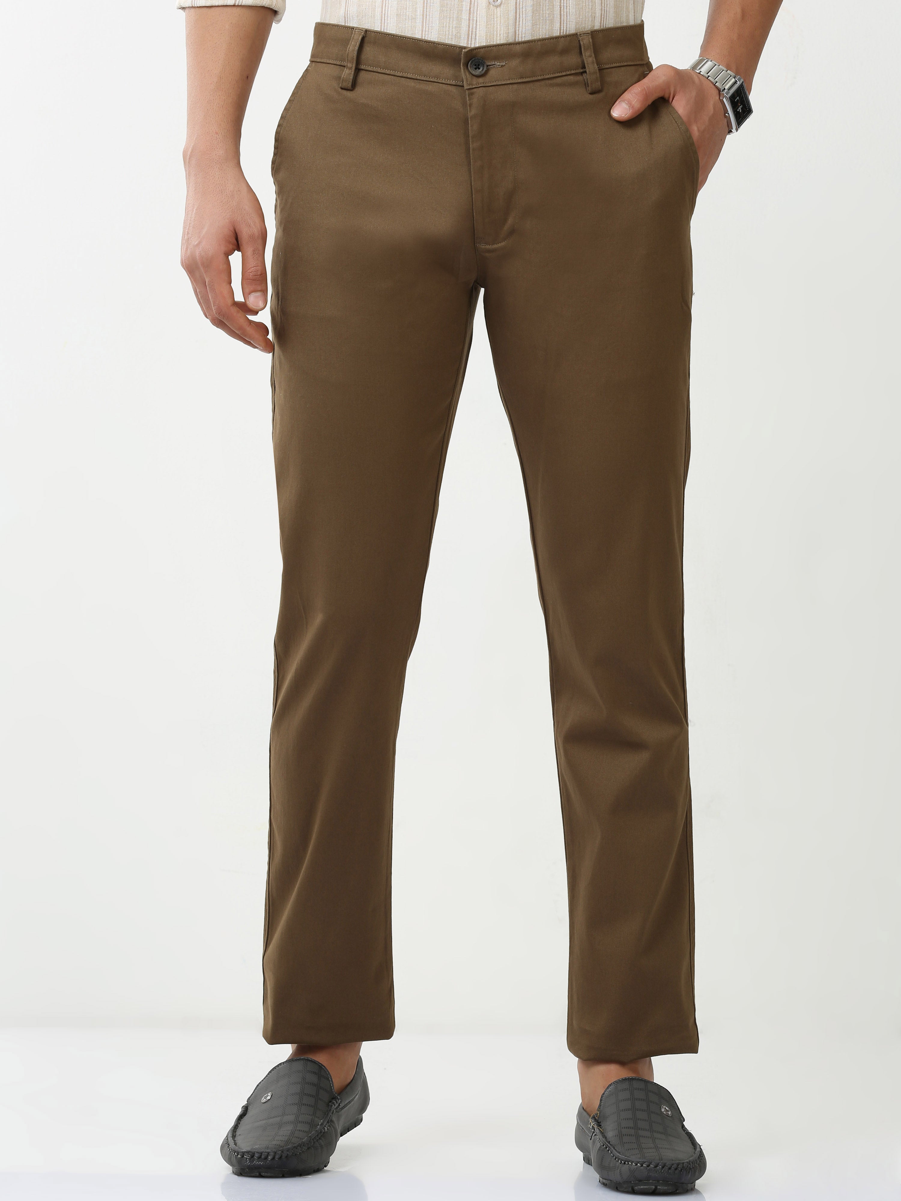 Buy Michael Kors Skinny Fit Stretch-Cotton Chino Pants | Blue Color Men |  AJIO LUXE