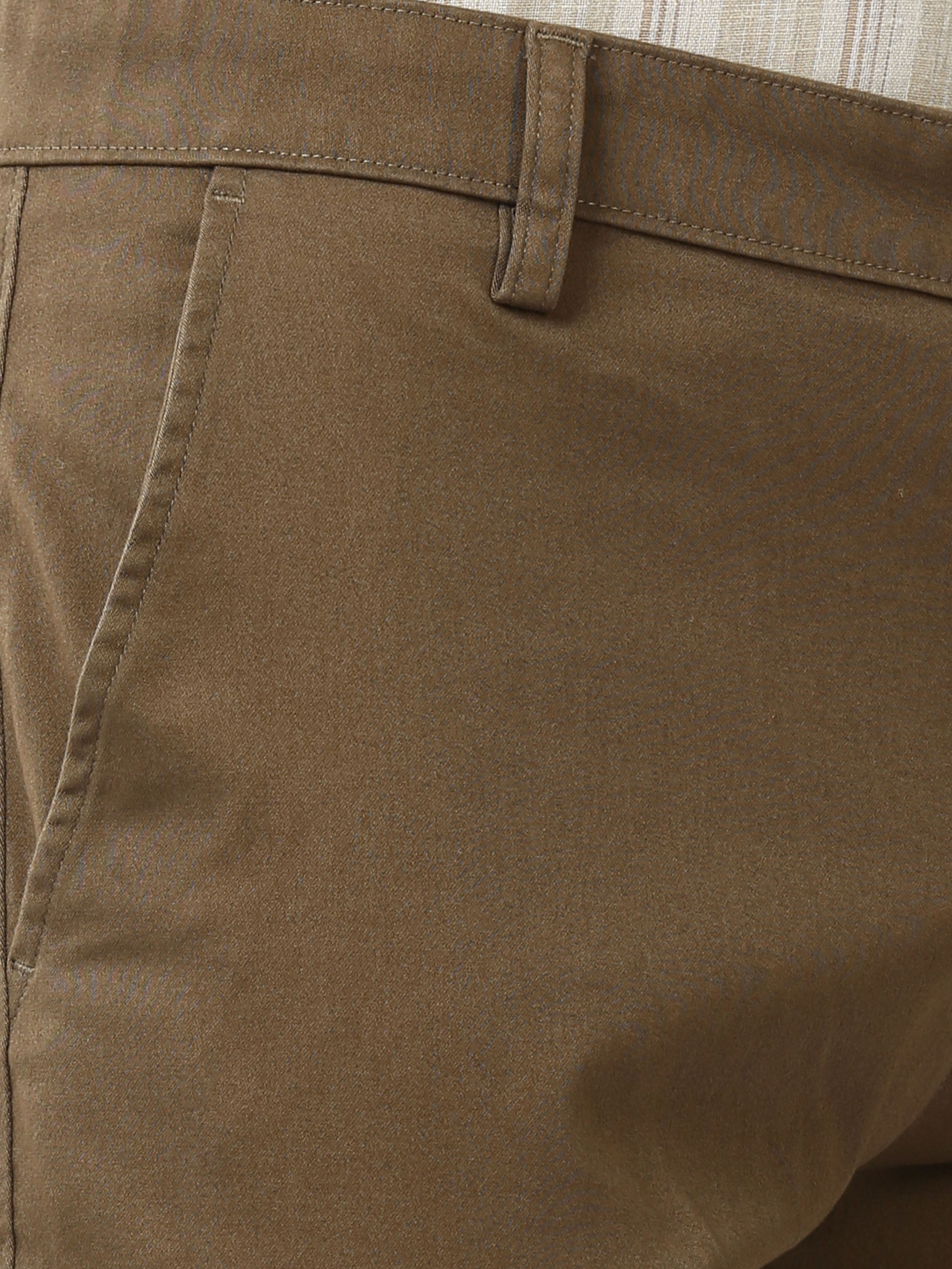 Classic Polo Mens Cotton Solid Moderate Fit Khakhi Color Trouser | TO2-05 B-KHA-MF-LY