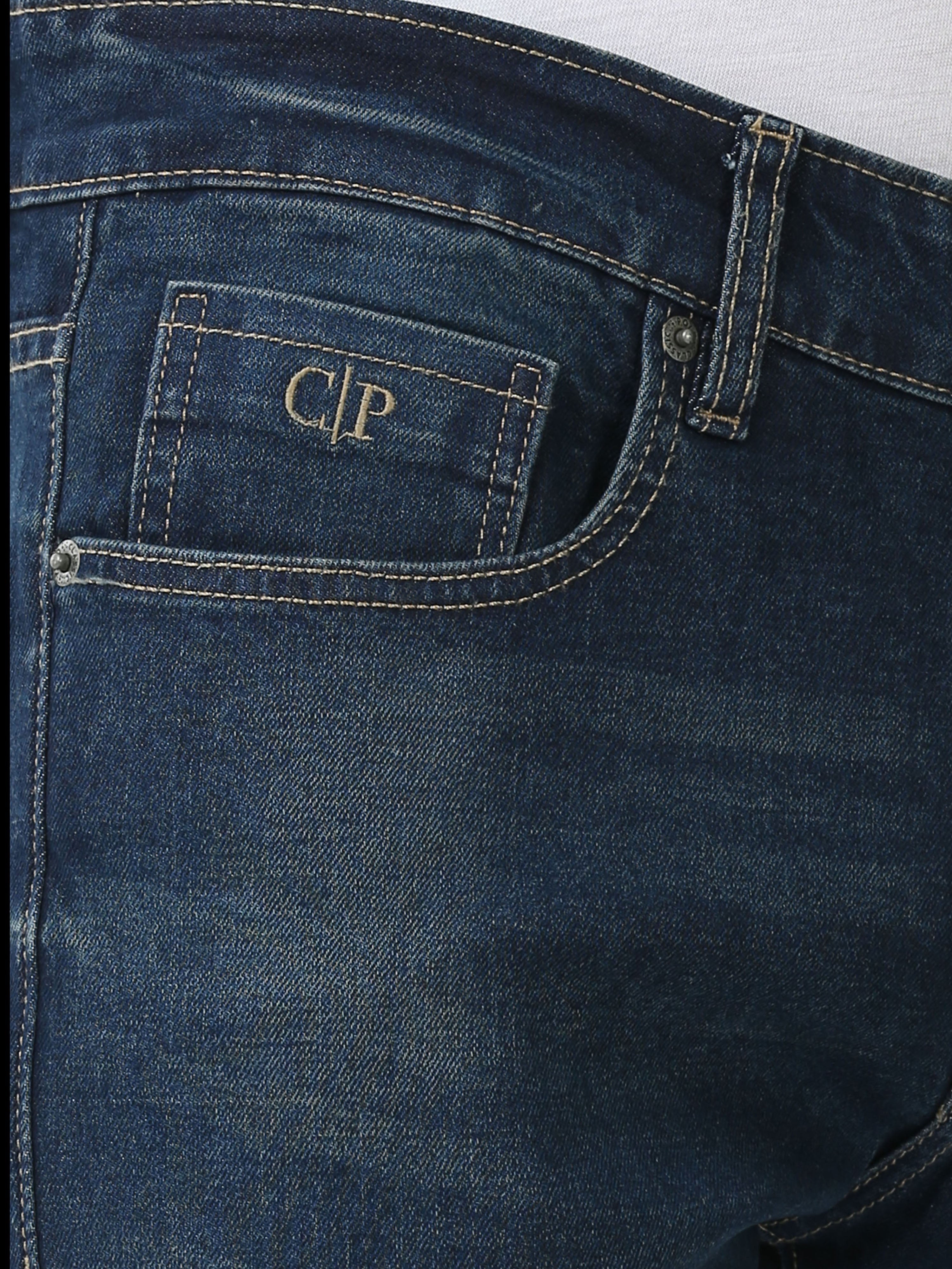 Classic Polo Mens Cotton Slim Fit Solid Navy Blue Color Denim | CPDO2-04 NVY-SF-LY