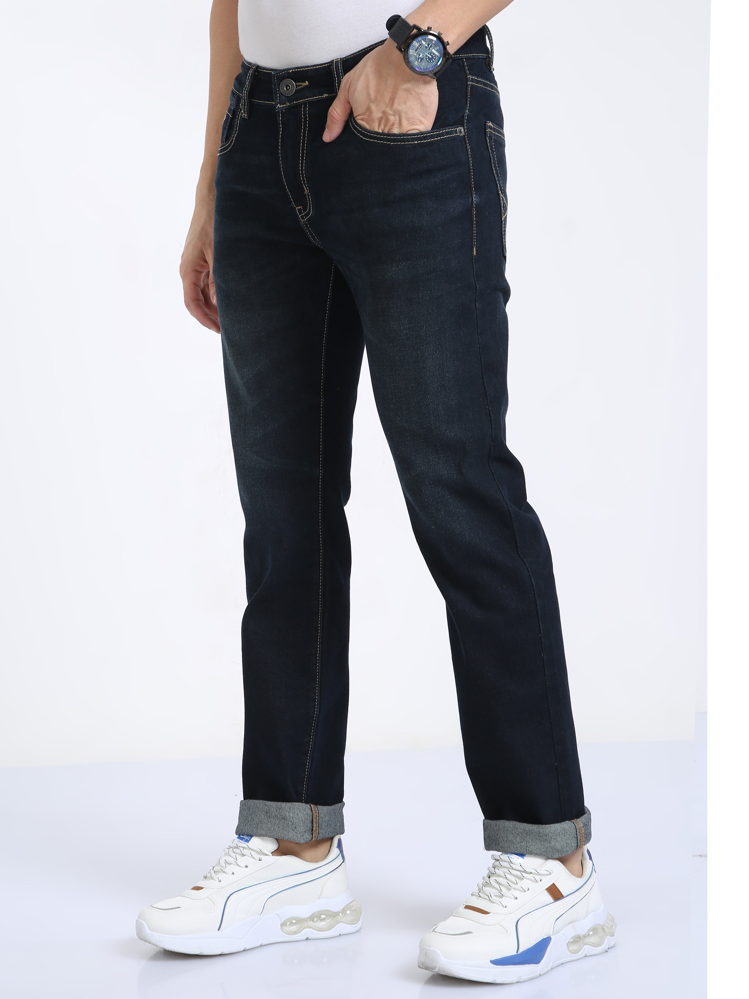 Classic Polo Men's Slim Fit Cotton Denim | CPDO2-26 NVY-SF-LY