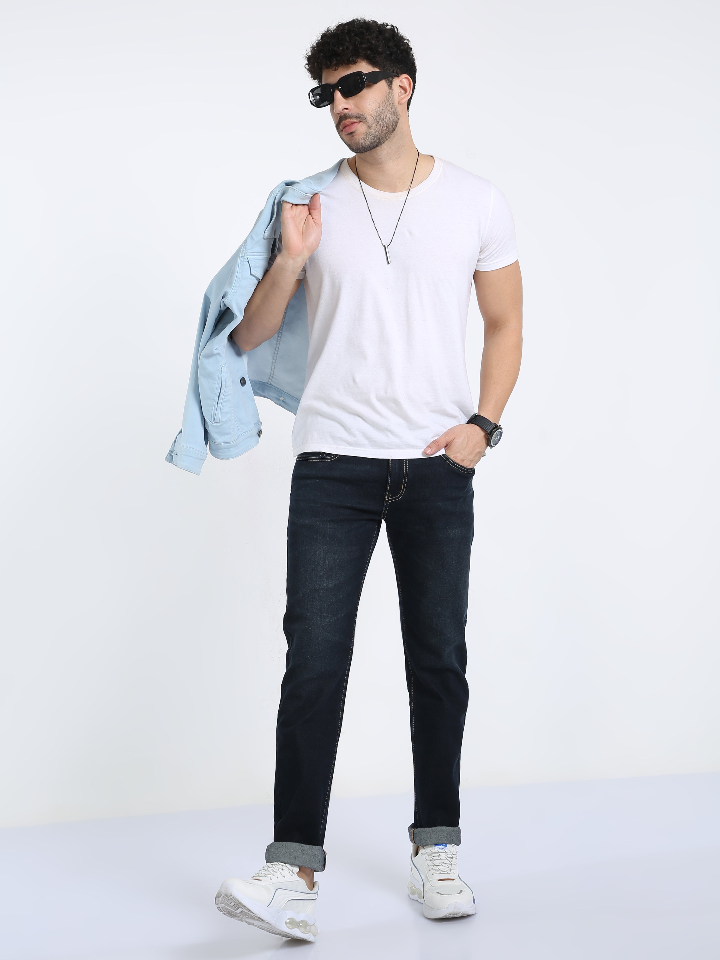 Classic Polo Men's Slim Fit Cotton Denim | CPDO2-26 NVY-SF-LY
