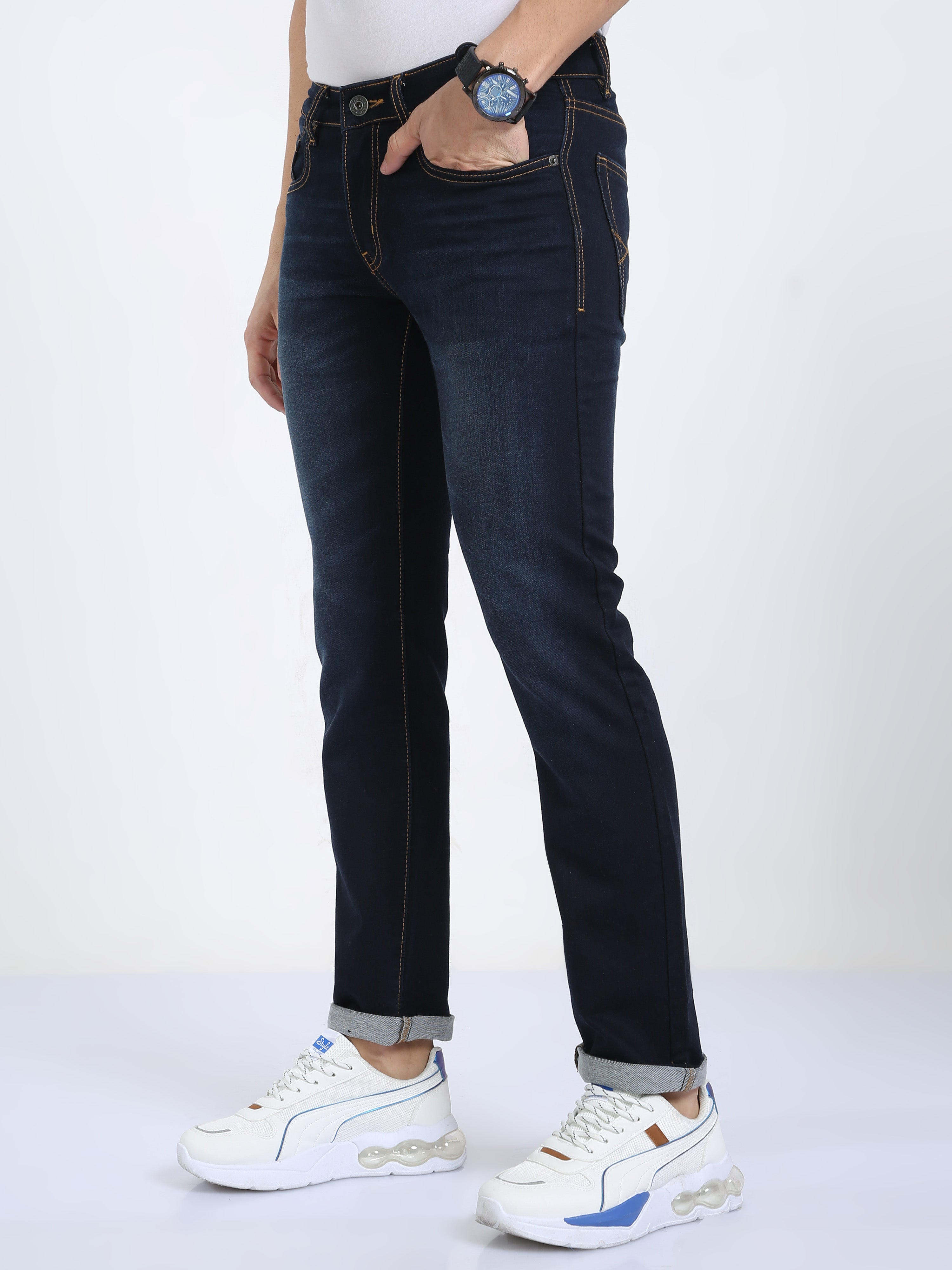 Classic Polo Men's Slim Fit Cotton Denim | CPDO2-42 BLU-SF-LY