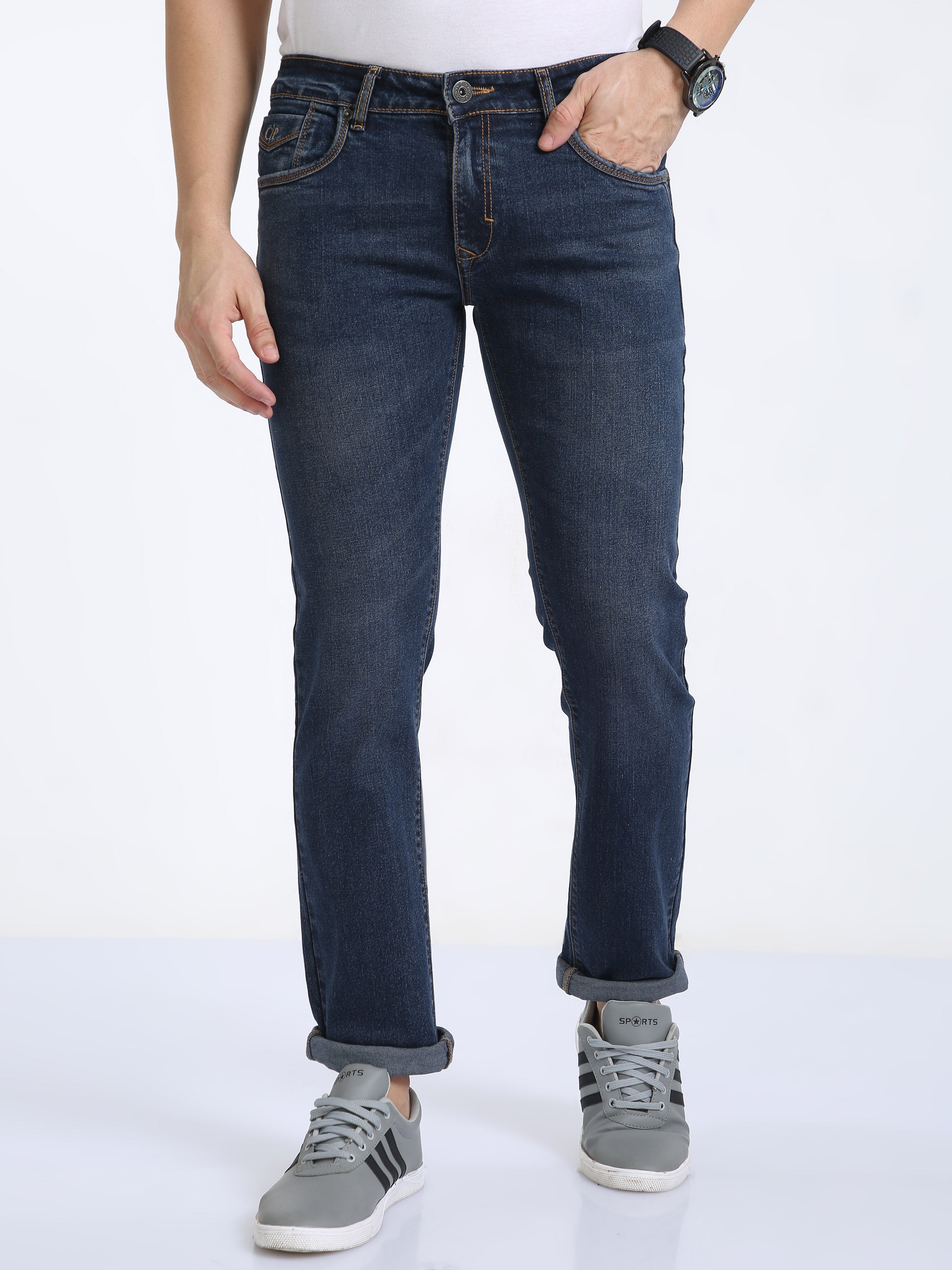 Classic Polo Men's Slim Fit Cotton Denim | CPDO2-19 BLU-SF-LY