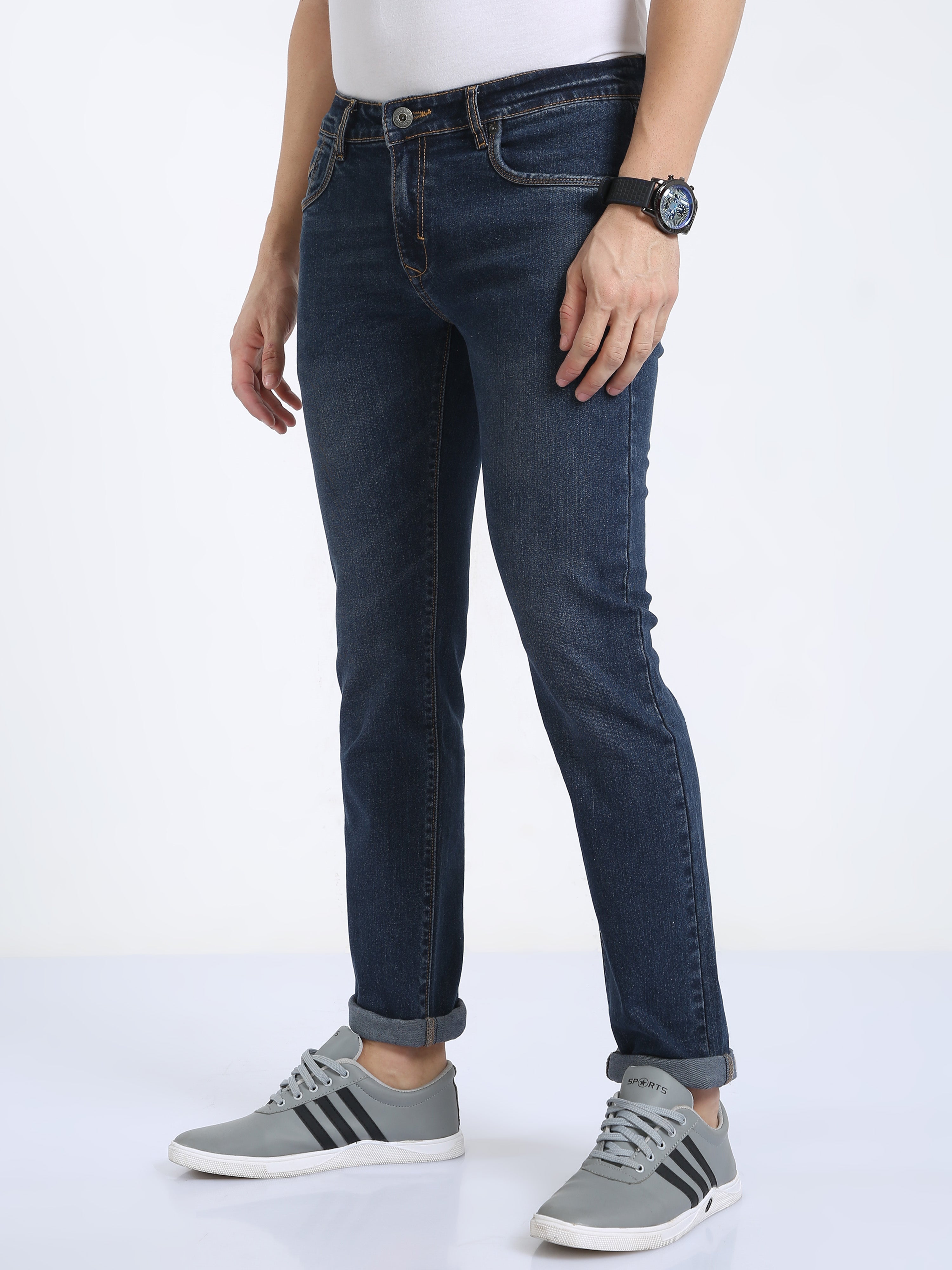 Classic Polo Men's Slim Fit Cotton Denim | CPDO2-19 BLU-SF-LY