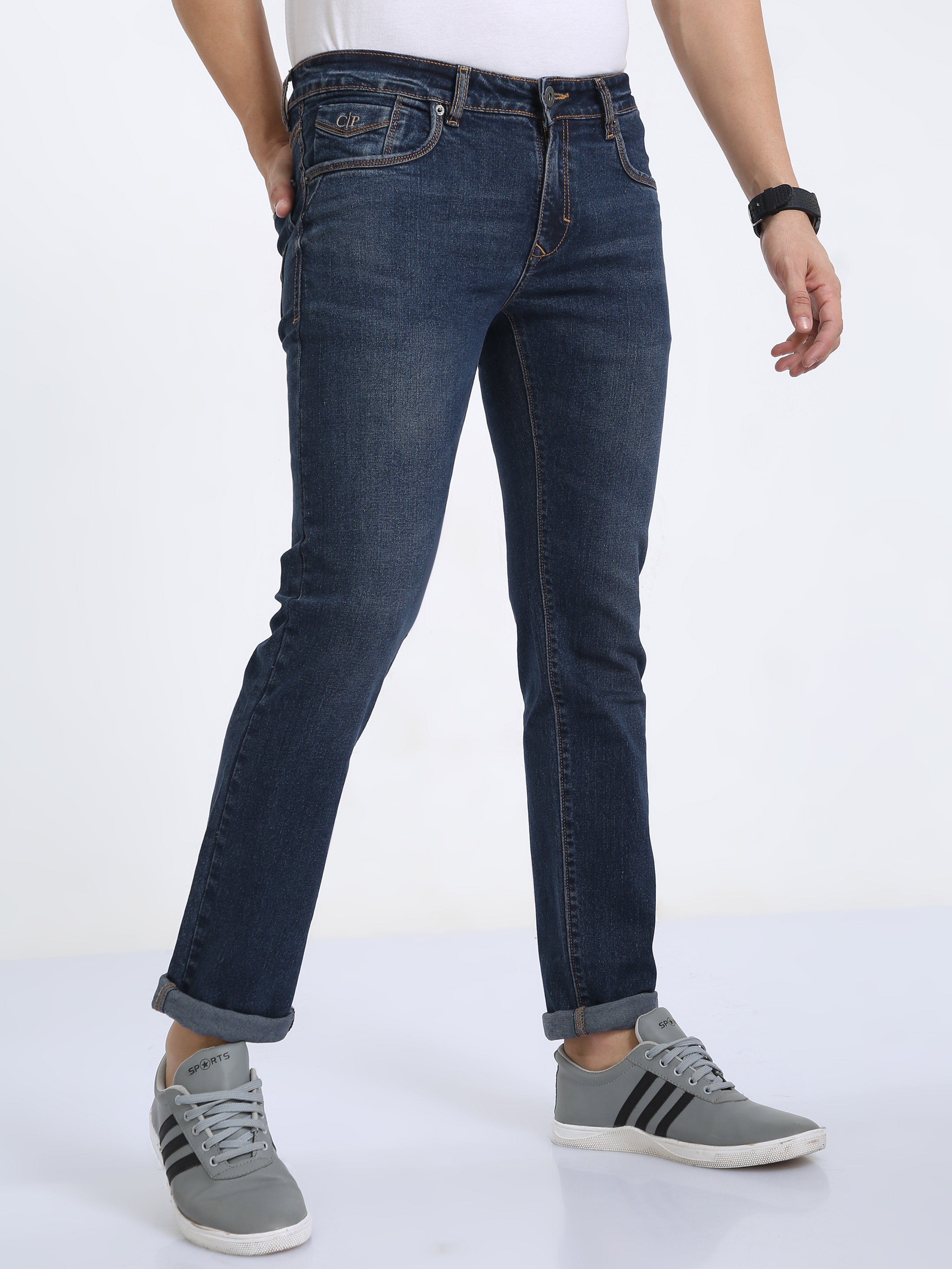 Classic Polo Men's Slim Fit Cotton Denim | CPDO2-19 BLU-SF-LY