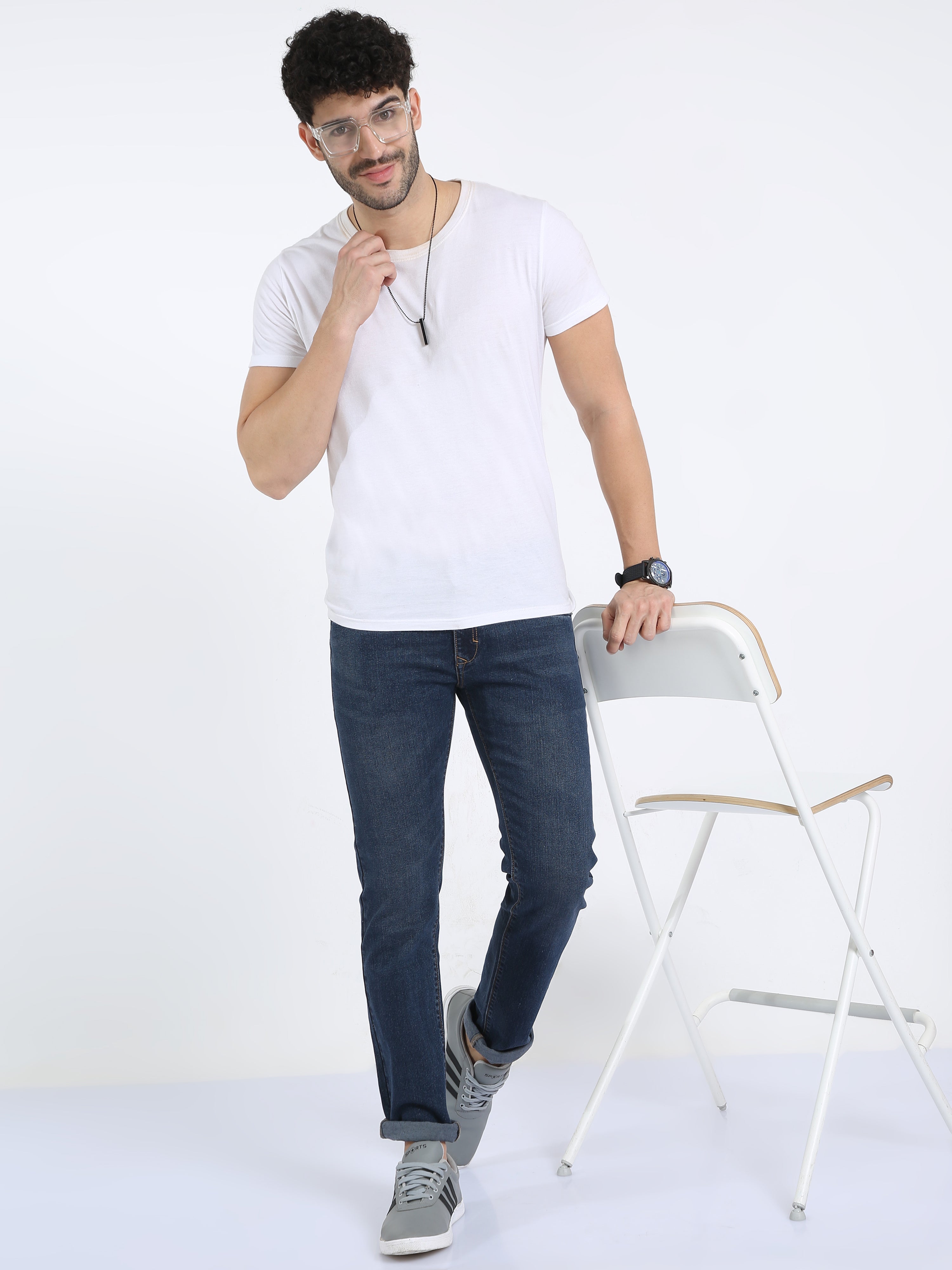 Classic Polo Men's Slim Fit Cotton Denim | CPDO2-19 BLU-SF-LY