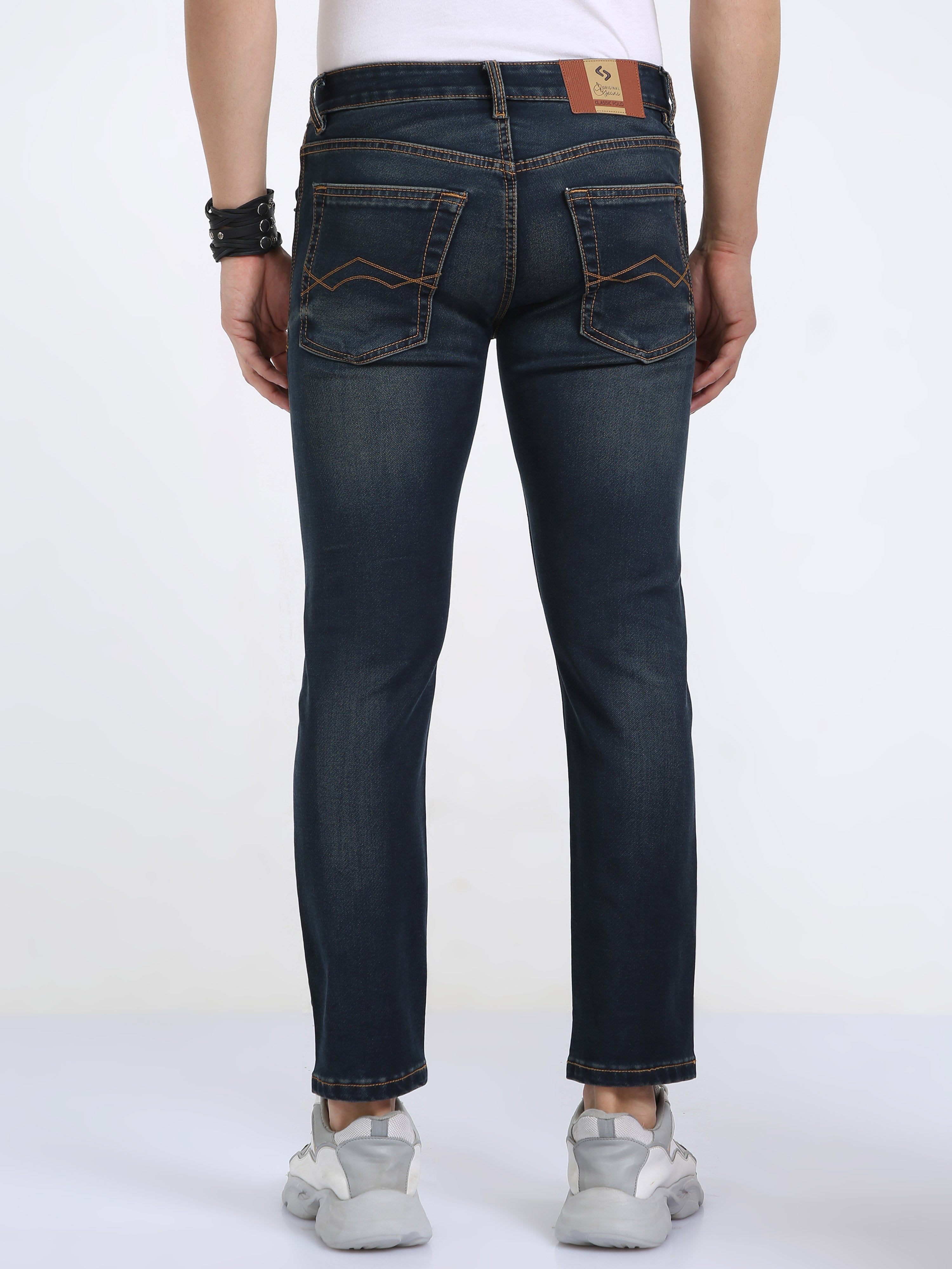 CP BRO Men's Ankle Fit Cotton Denim | CPBDO2-05 NVY-AF-LY