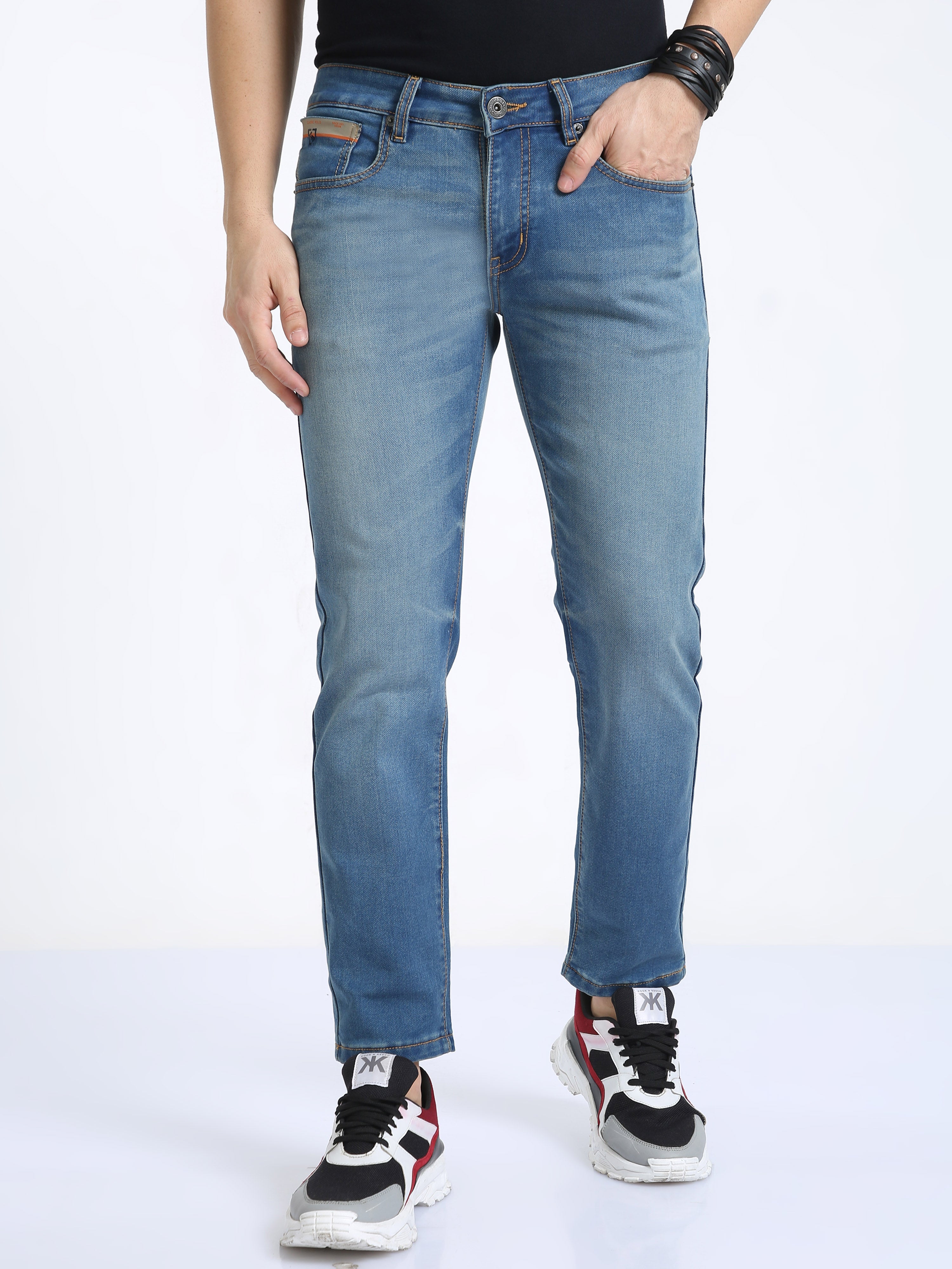 Classic Polo Men's Ankle Fit Cotton Denim | CPDO2-10 BLU-AF-LY