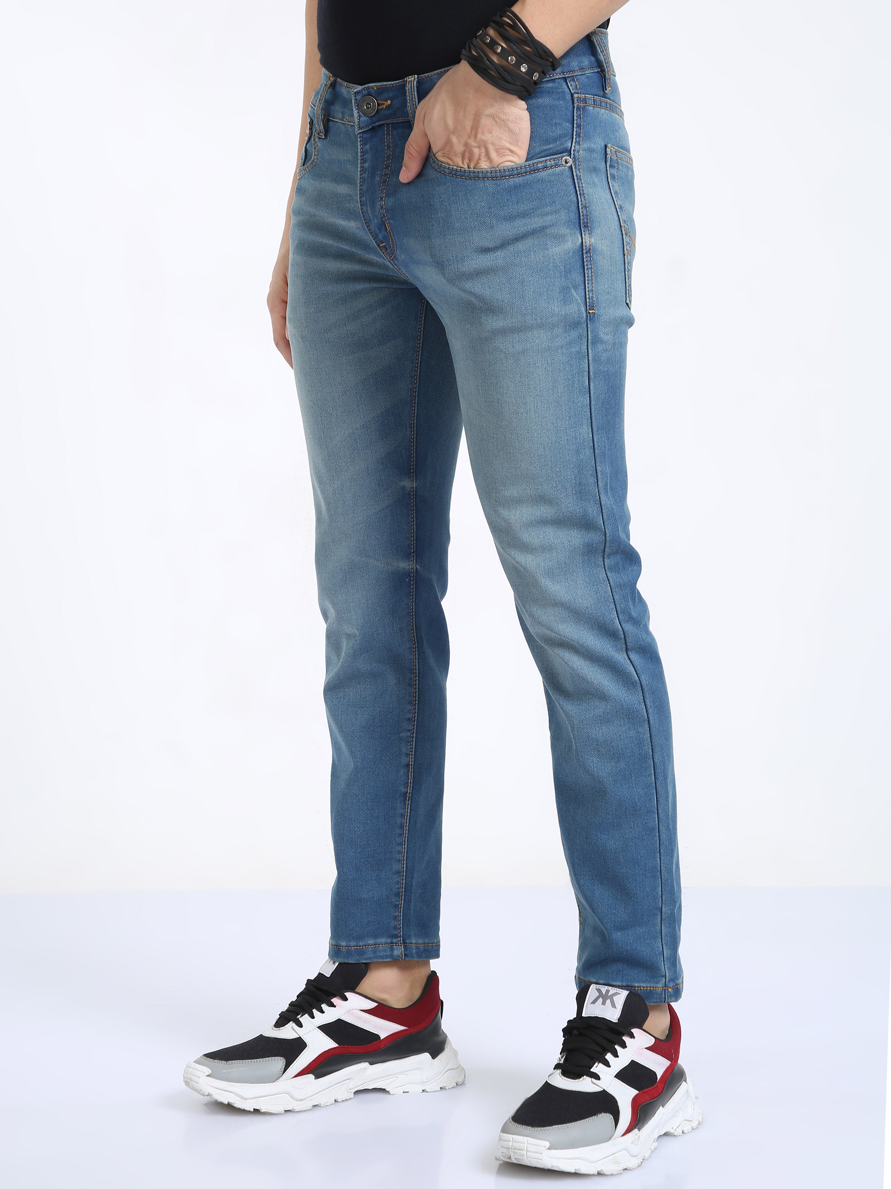 Classic Polo Men's Ankle Fit Cotton Denim | CPDO2-10 BLU-AF-LY