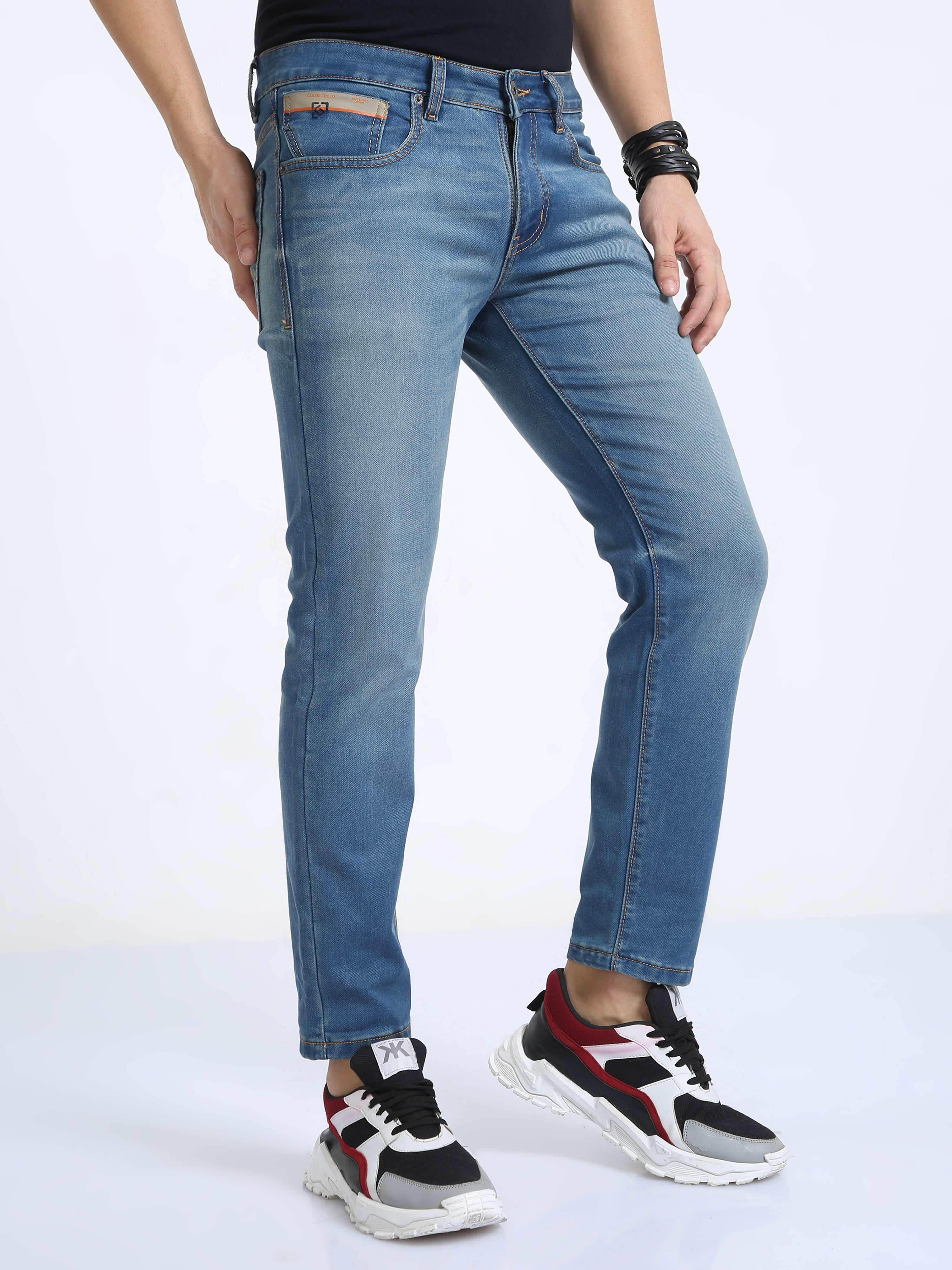 Classic Polo Men's Ankle Fit Cotton Denim | CPDO2-10 BLU-AF-LY