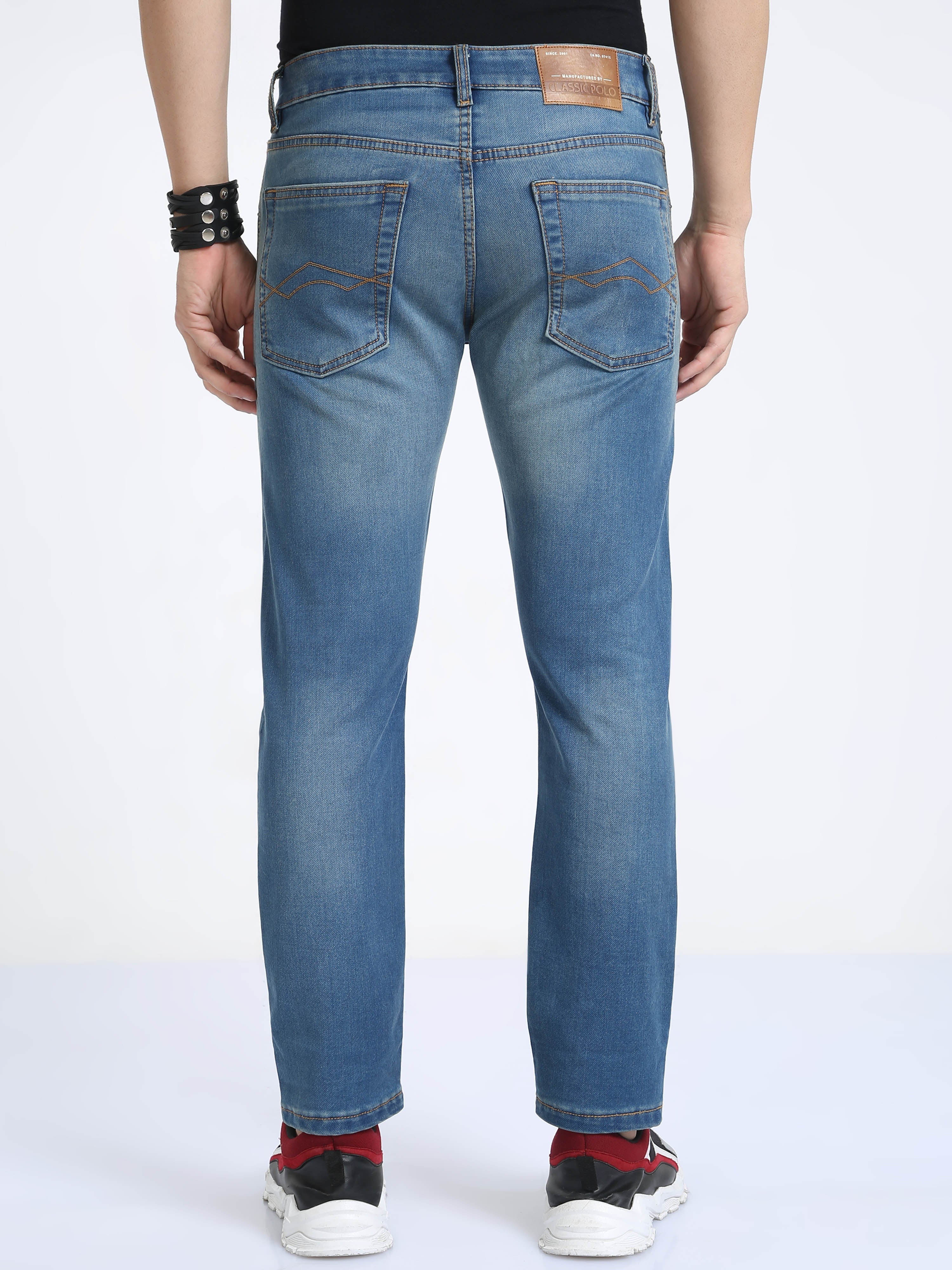 Classic Polo Men's Ankle Fit Cotton Denim | CPDO2-10 BLU-AF-LY