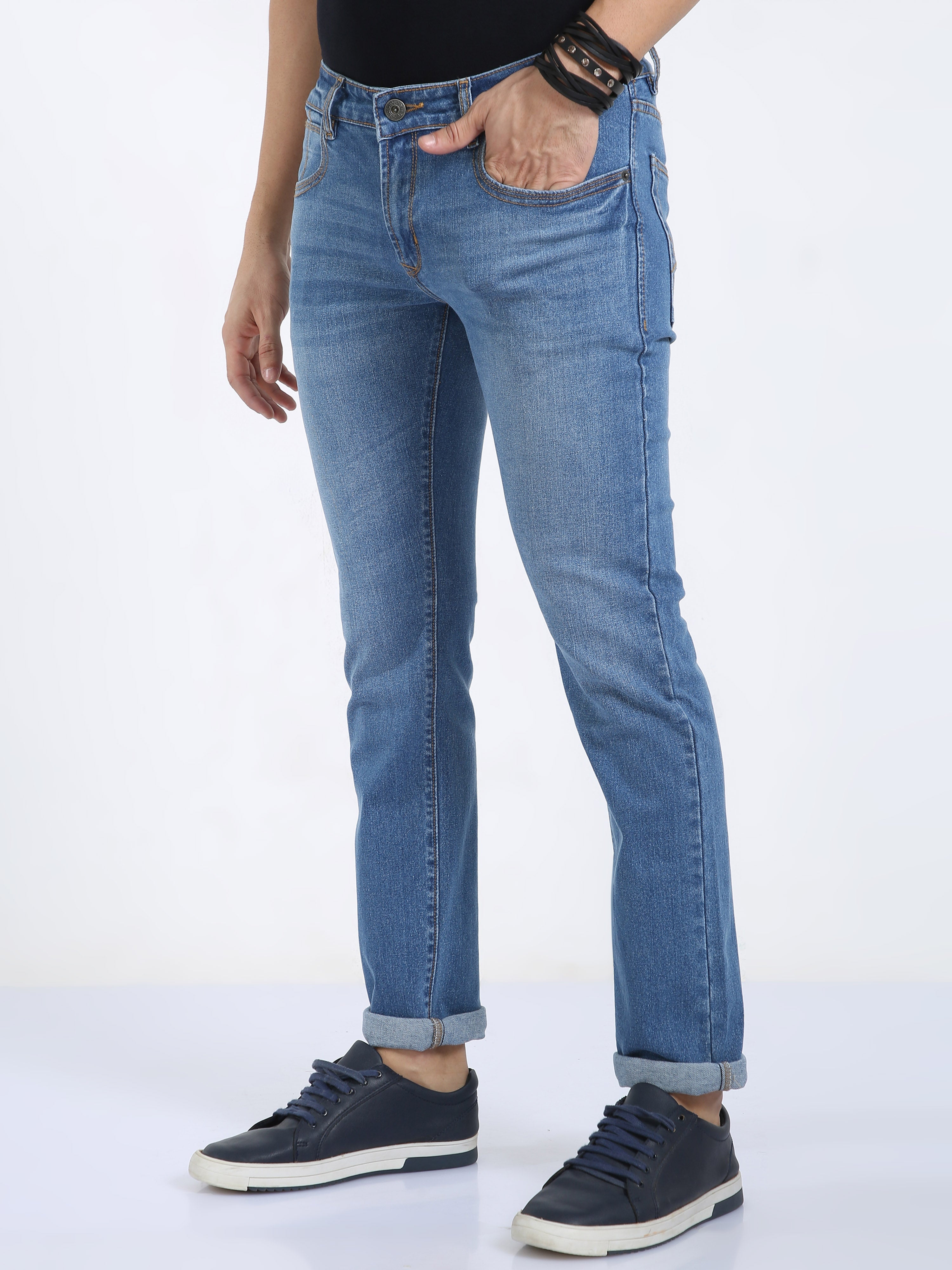 Classic Polo Men's Slim Fit Cotton Denim | CPDO2-13 DBLU-SF-LY