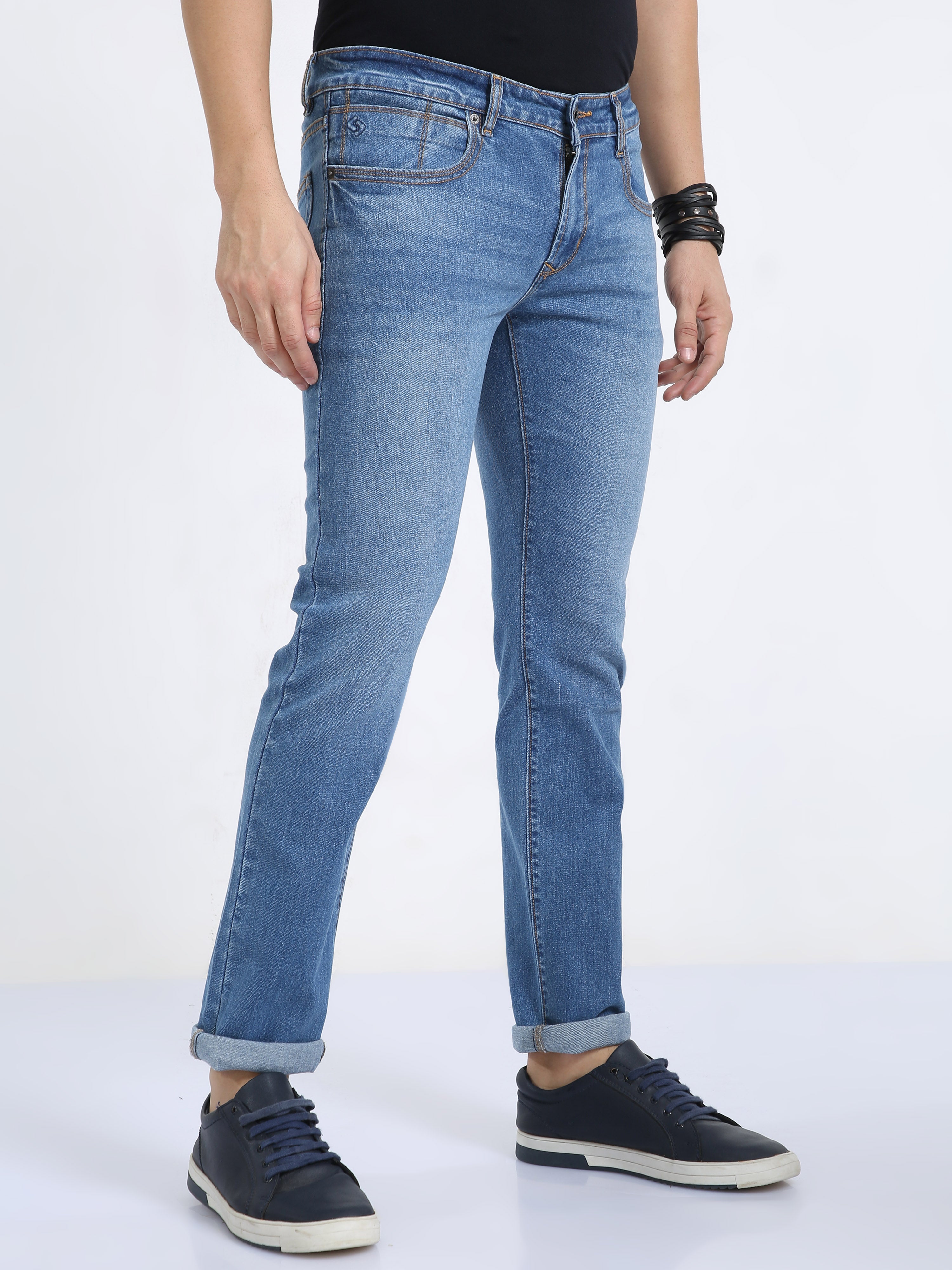 Classic Polo Men's Slim Fit Cotton Denim | CPDO2-13 DBLU-SF-LY