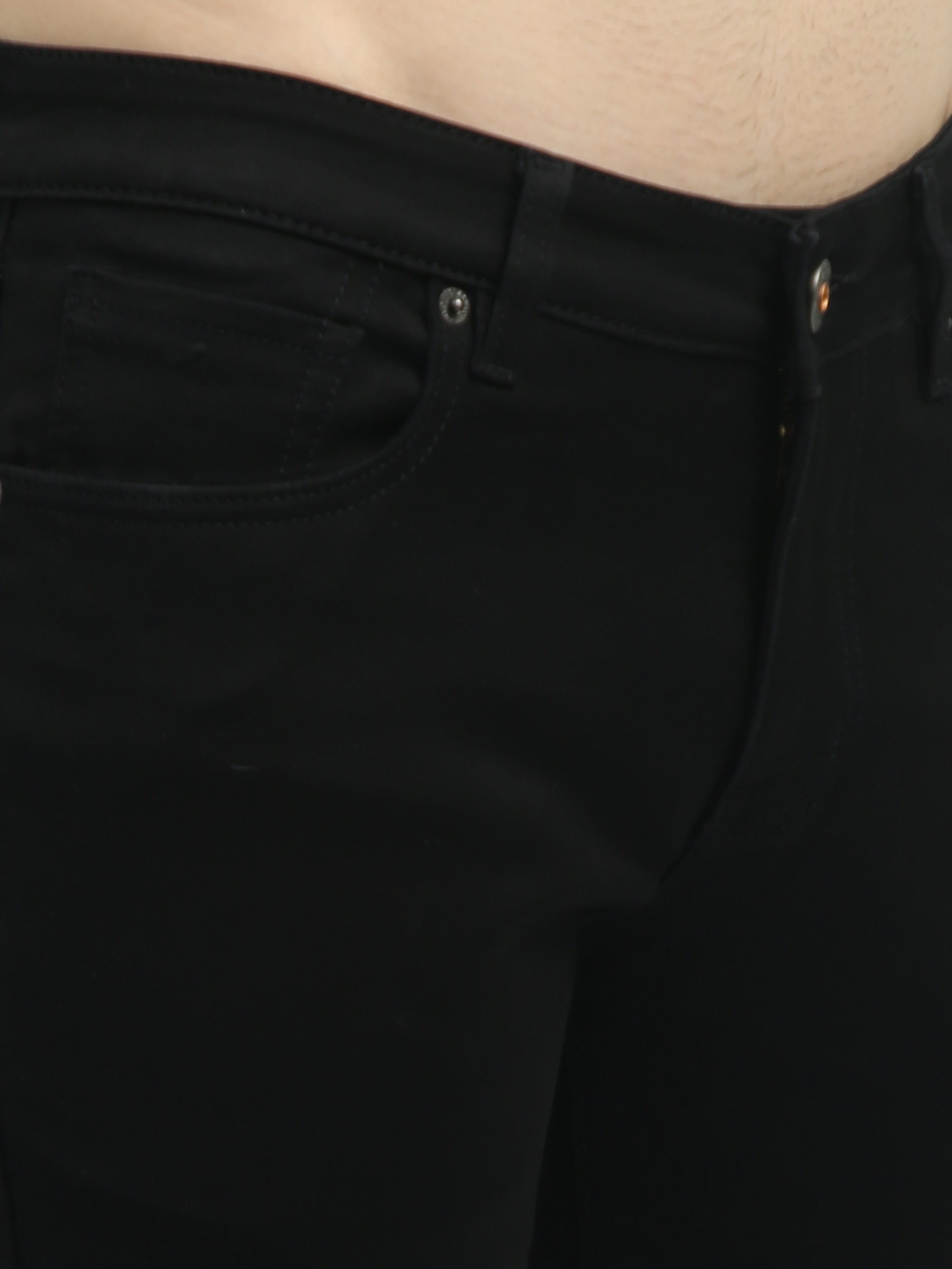 Classic Polo Men's   Slim Fit Cotton Blend Denim | CPDO2-36 BLK-SF-LY