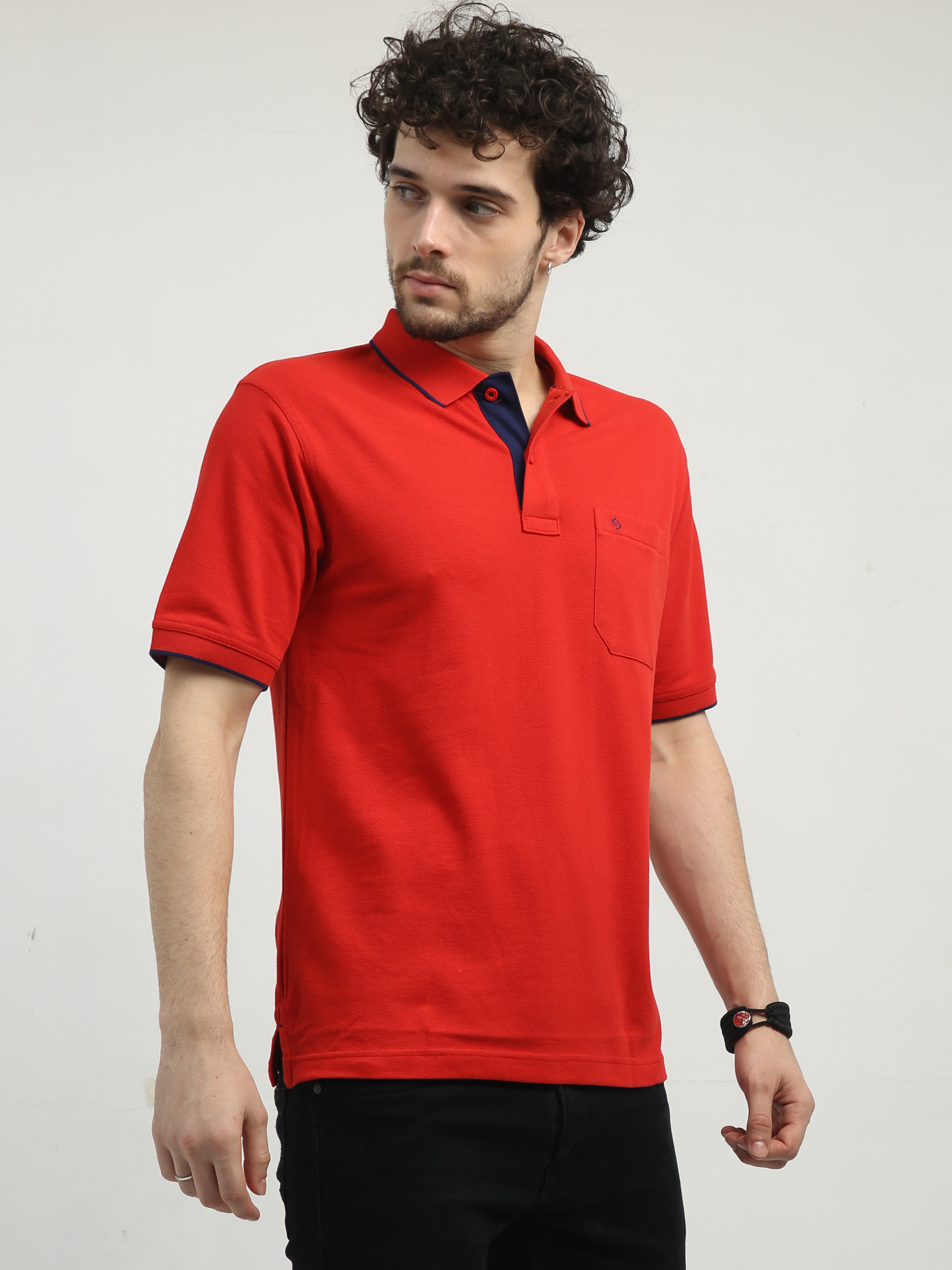 Classic Polo Men's Polo Neck Half Sleeve Authentic Fit Cotton T Shirt | TOY-NOVA-SALSA AF P