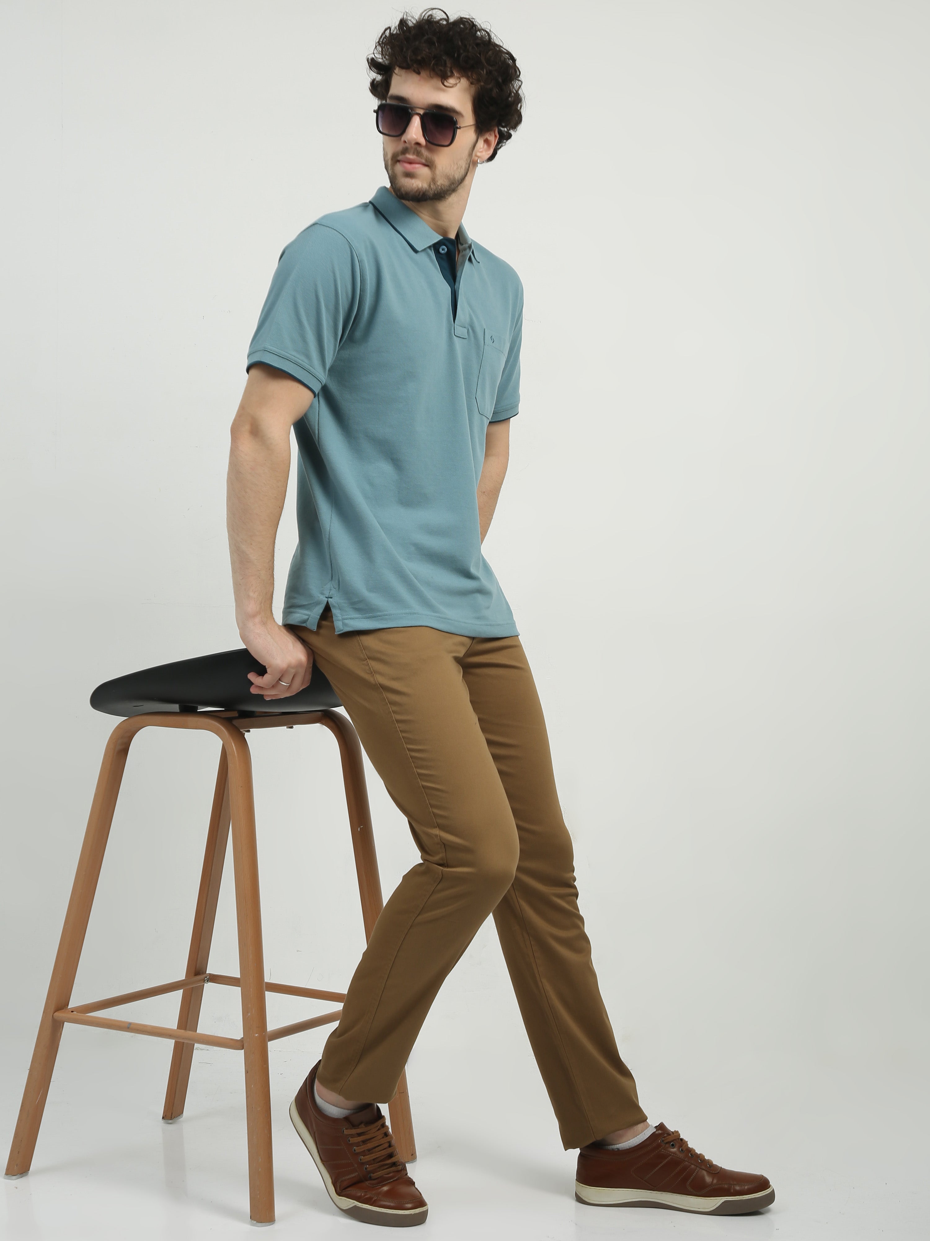 Classic Polo Men's   Chiseled Fit Cotton Trousers | TBO2-29 B-DKHA-CF-LY