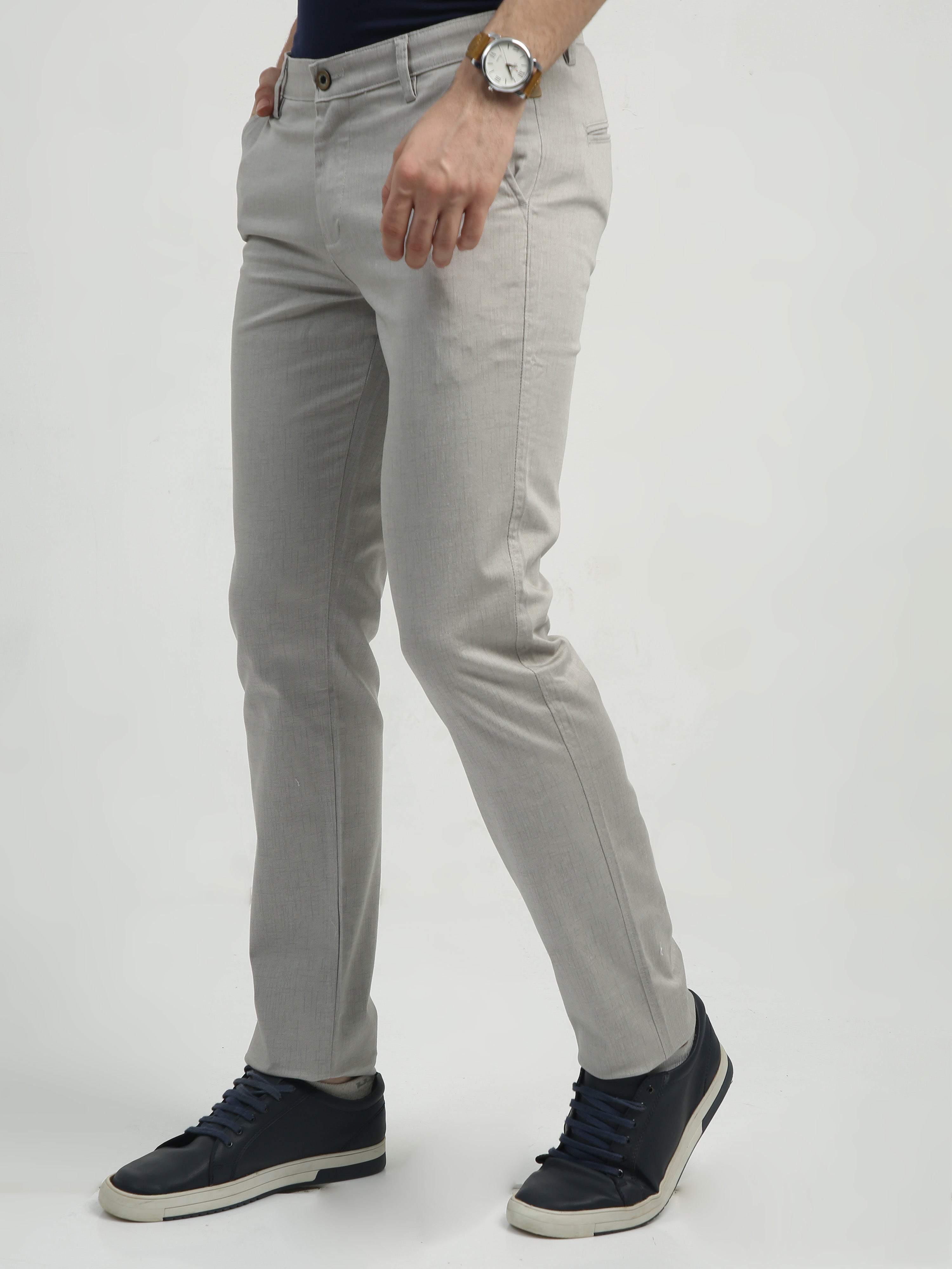 Classic Polo Men's   Chiseled Fit Cotton Trousers | TBO2-30 B-CRM-CF-LY