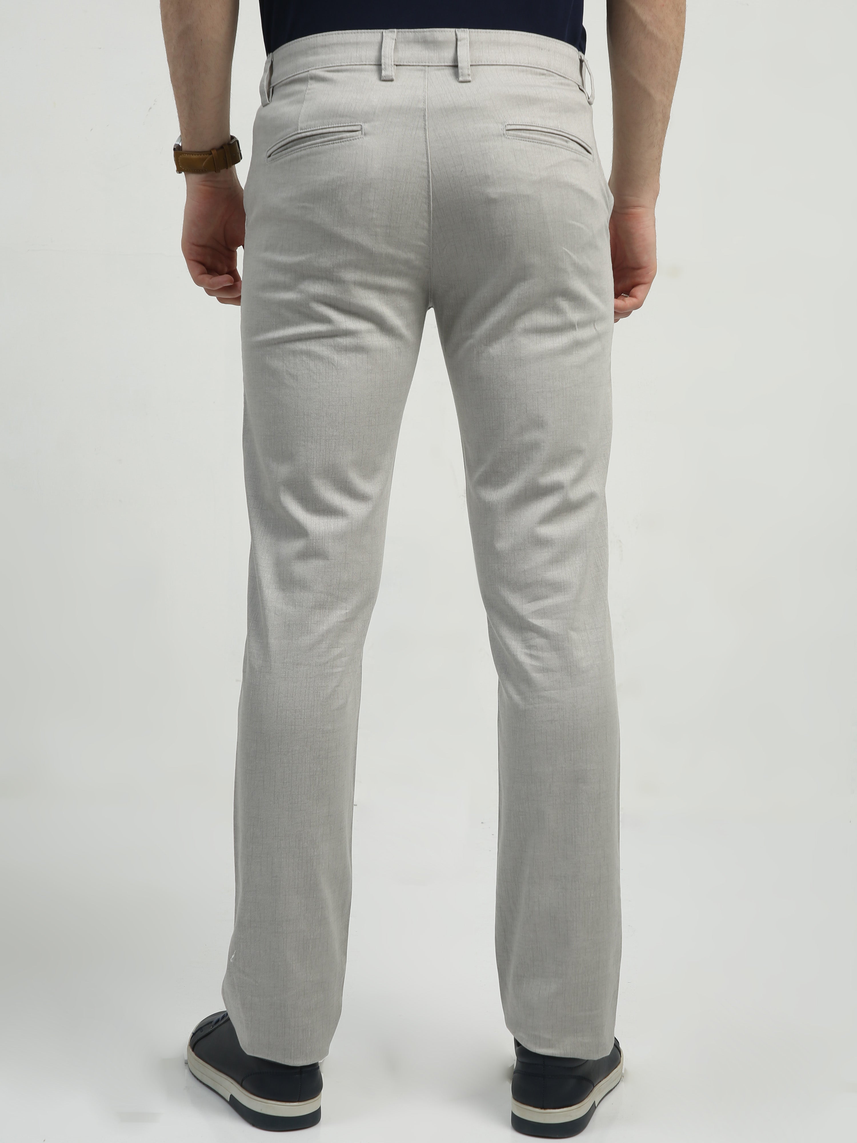Classic Polo Men's   Chiseled Fit Cotton Trousers | TBO2-30 B-CRM-CF-LY