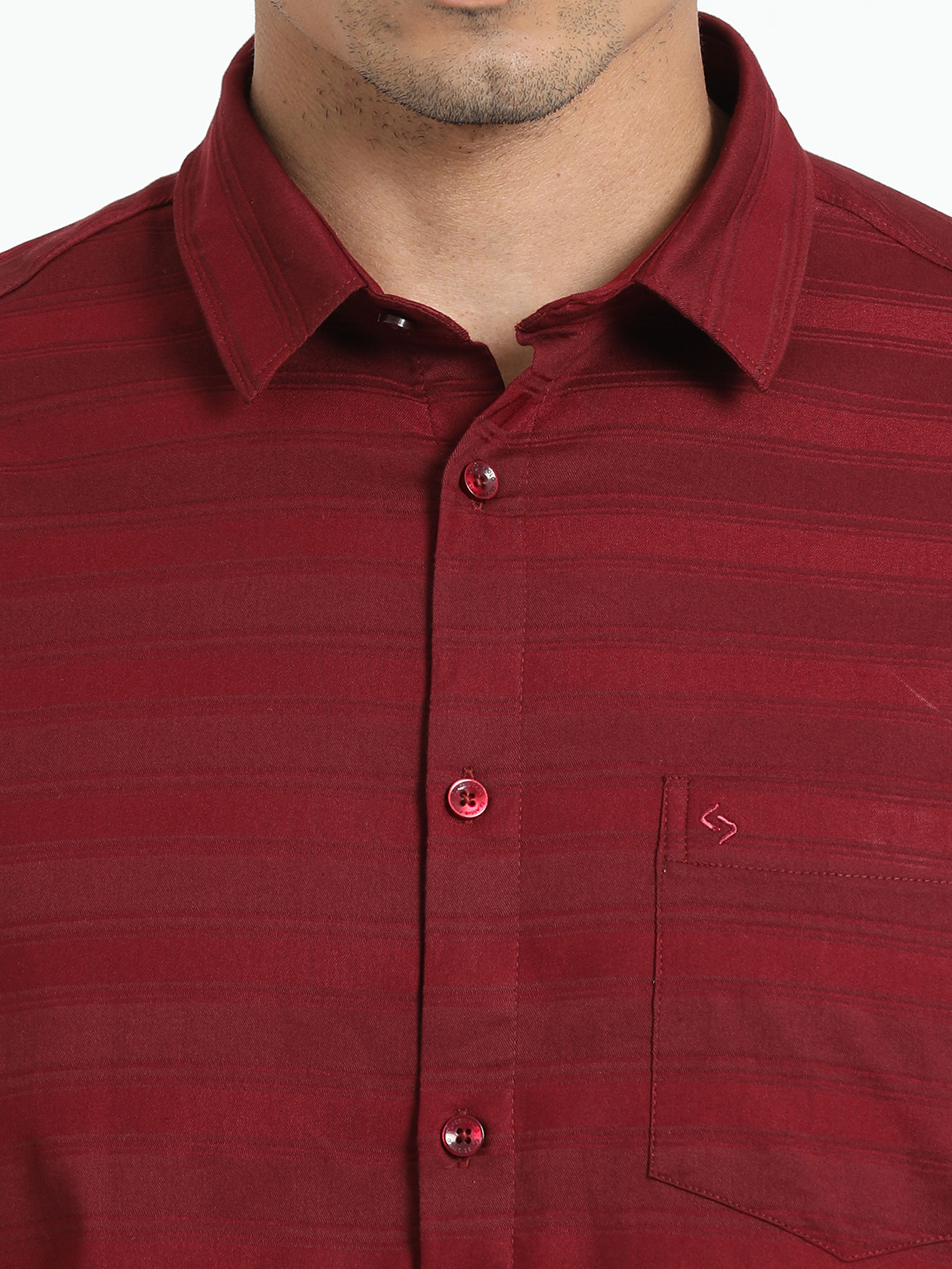 Classic Polo Men's Checked Maroon Cotton Full Sleeve Woven Shirt | SO2-131 C-FS-CHK-SF