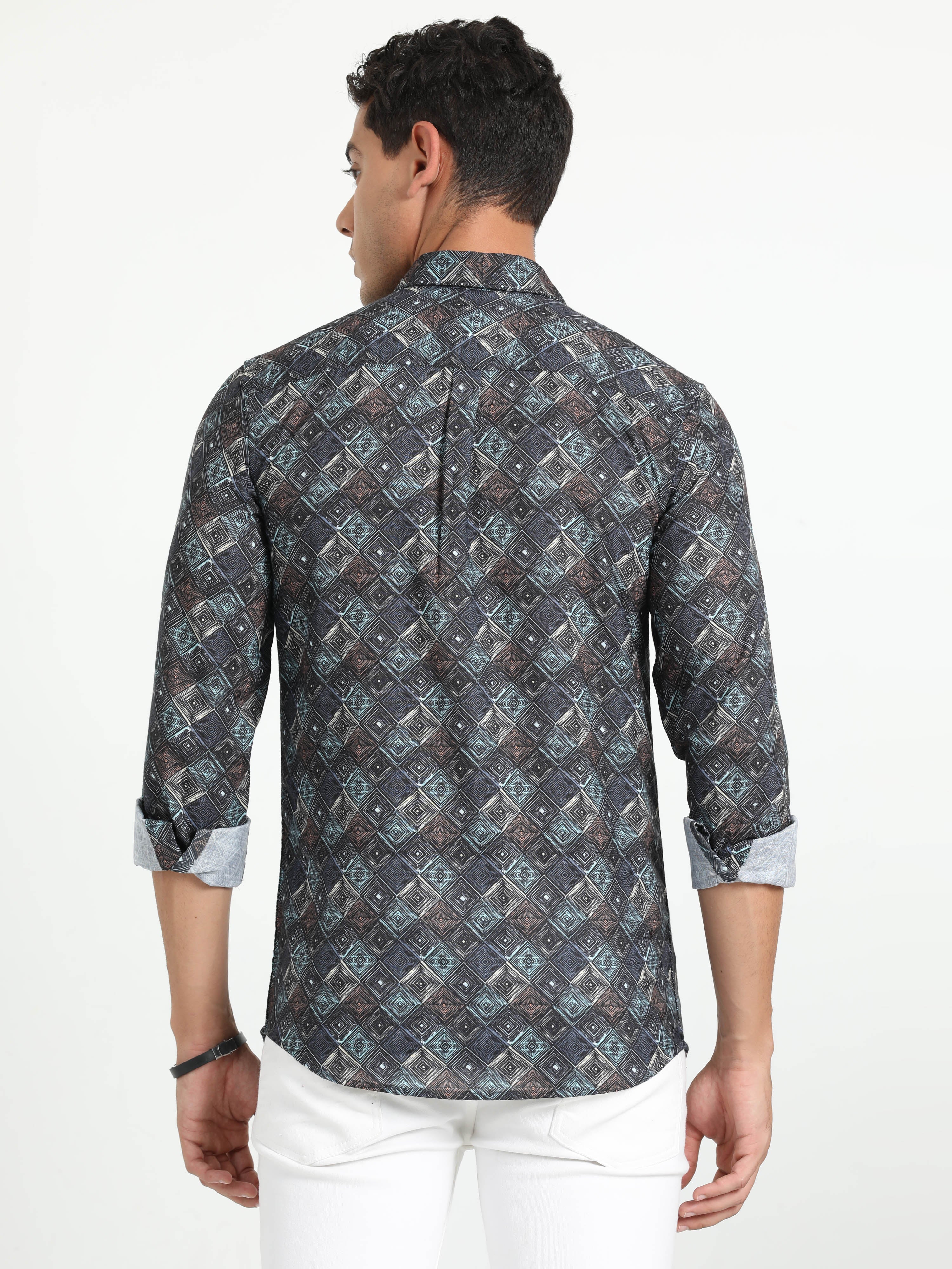 Cp Bro Men's Printed Multi Cotton Full Sleeve Woven Shirt | SBO2-94 A-FS-PRT-BSL