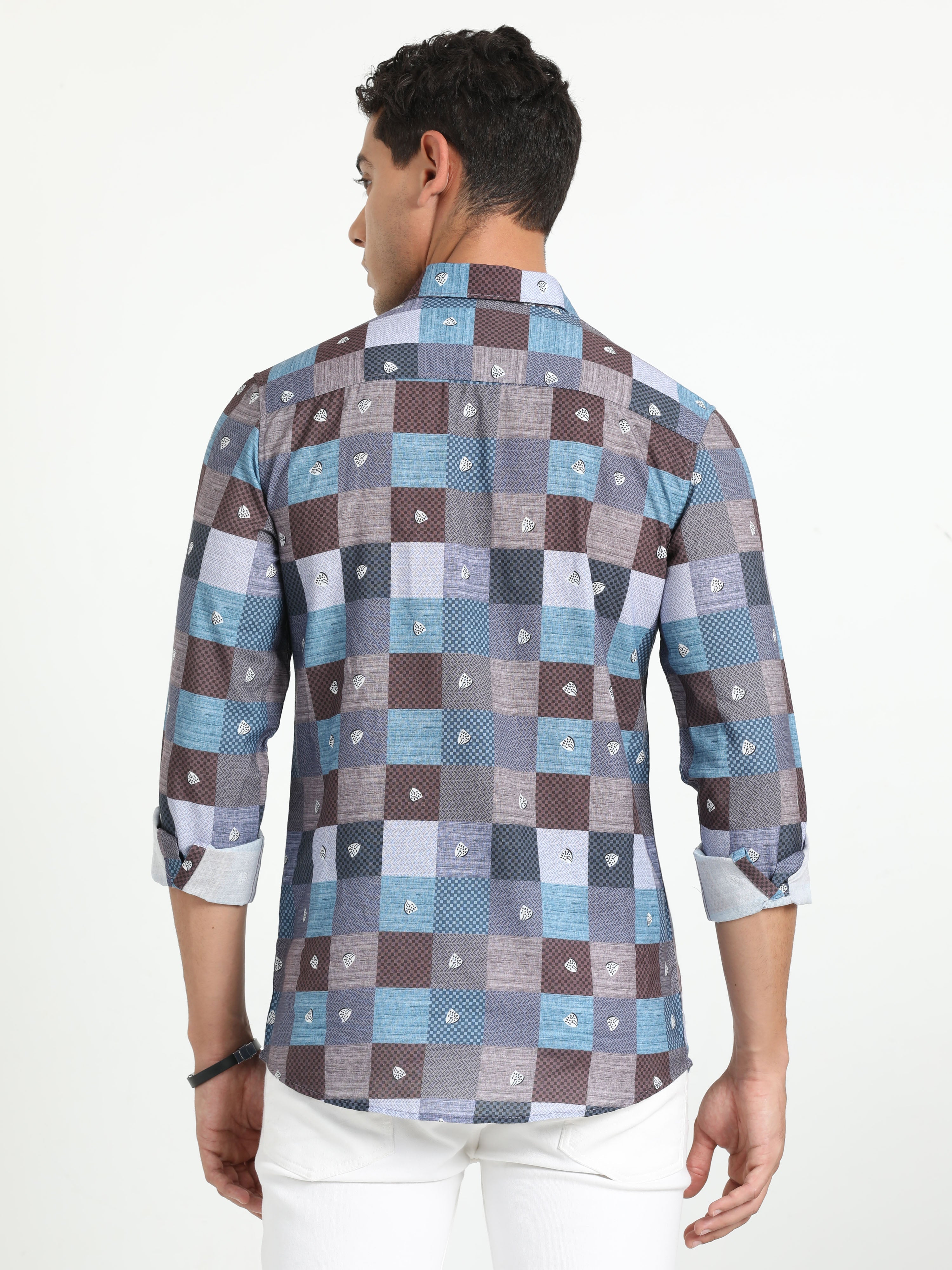 Cp Bro Men's Printed Multi Cotton Full Sleeve Woven Shirt | SBO2-83 A-FS-PRT-BSL