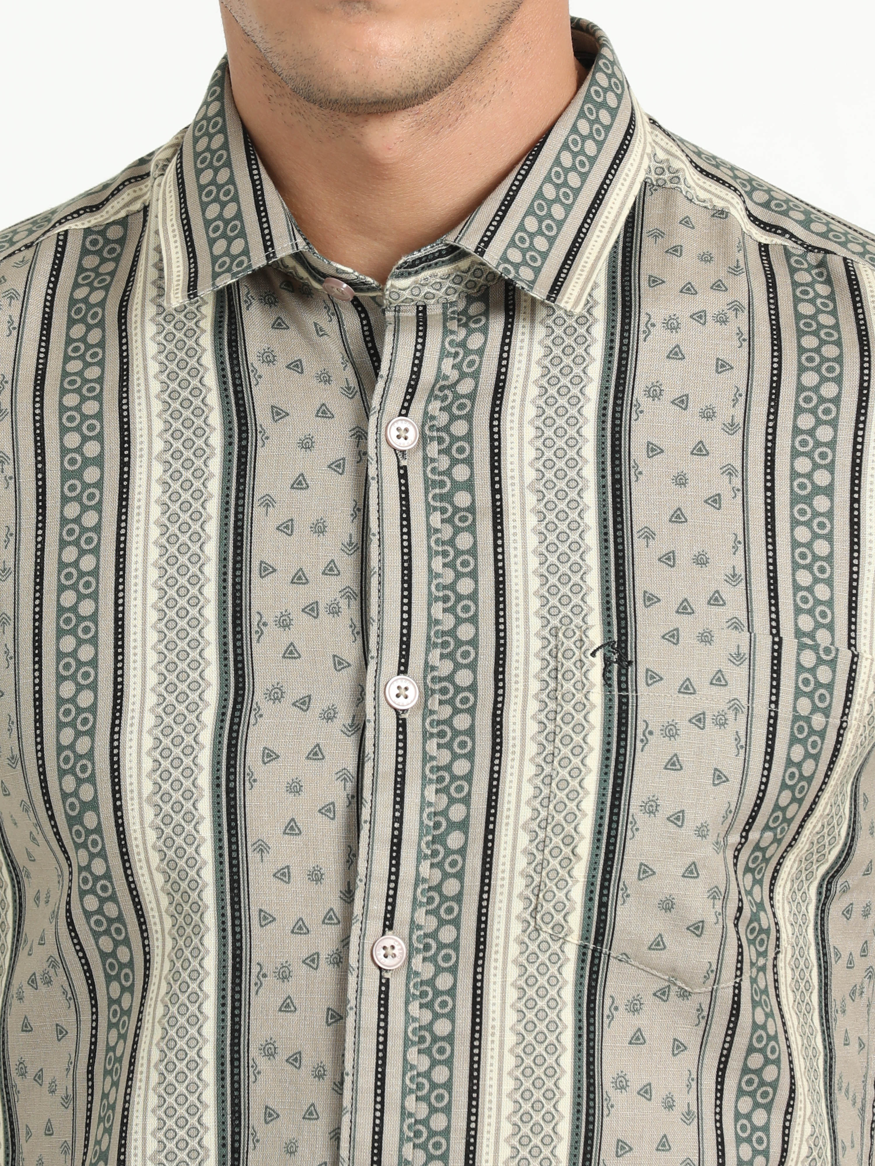 Cp Bro Men's Printed Multi Cotton Half Sleeve Woven Shirt | SBO2-27 B-HS-PRT-BSL