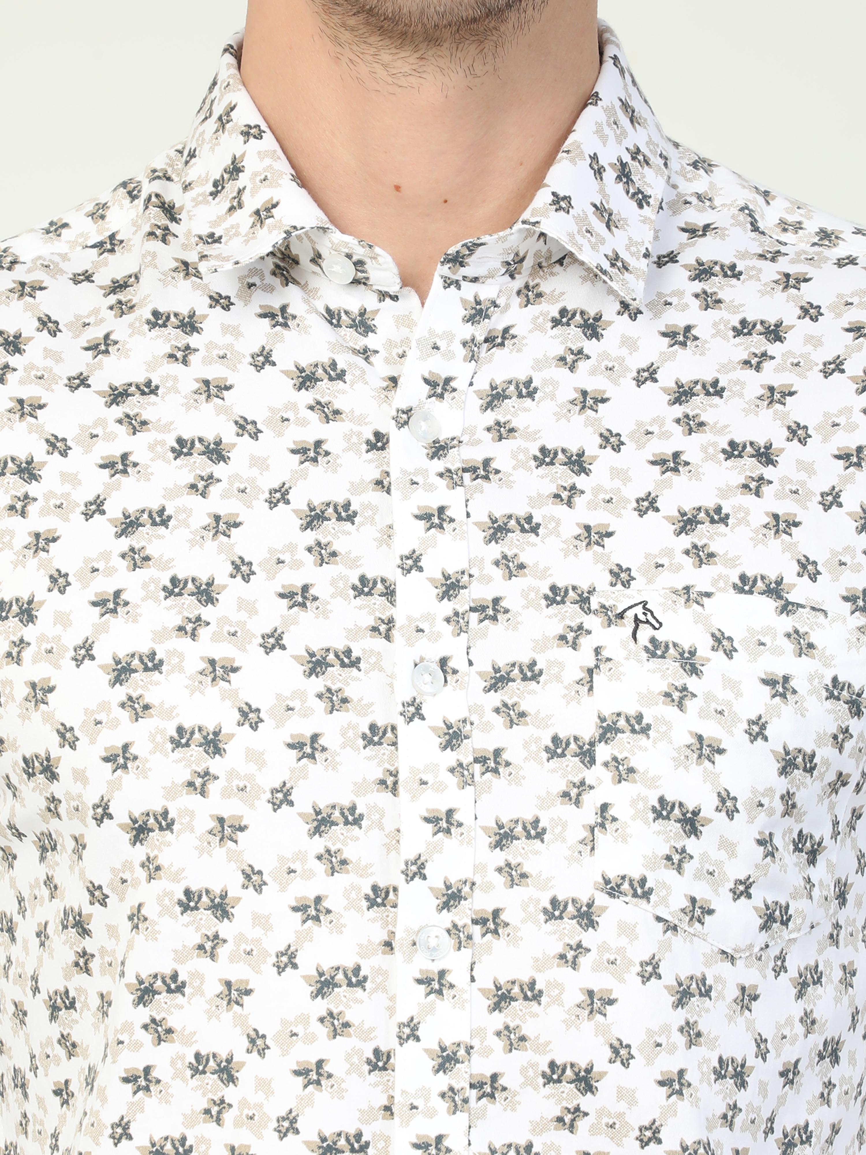 Classic Polo Men's Polo Neck Full Sleeve Slim Fit Cotton Woven Shirt | SBO2-24 A-FS-PRT-BSL