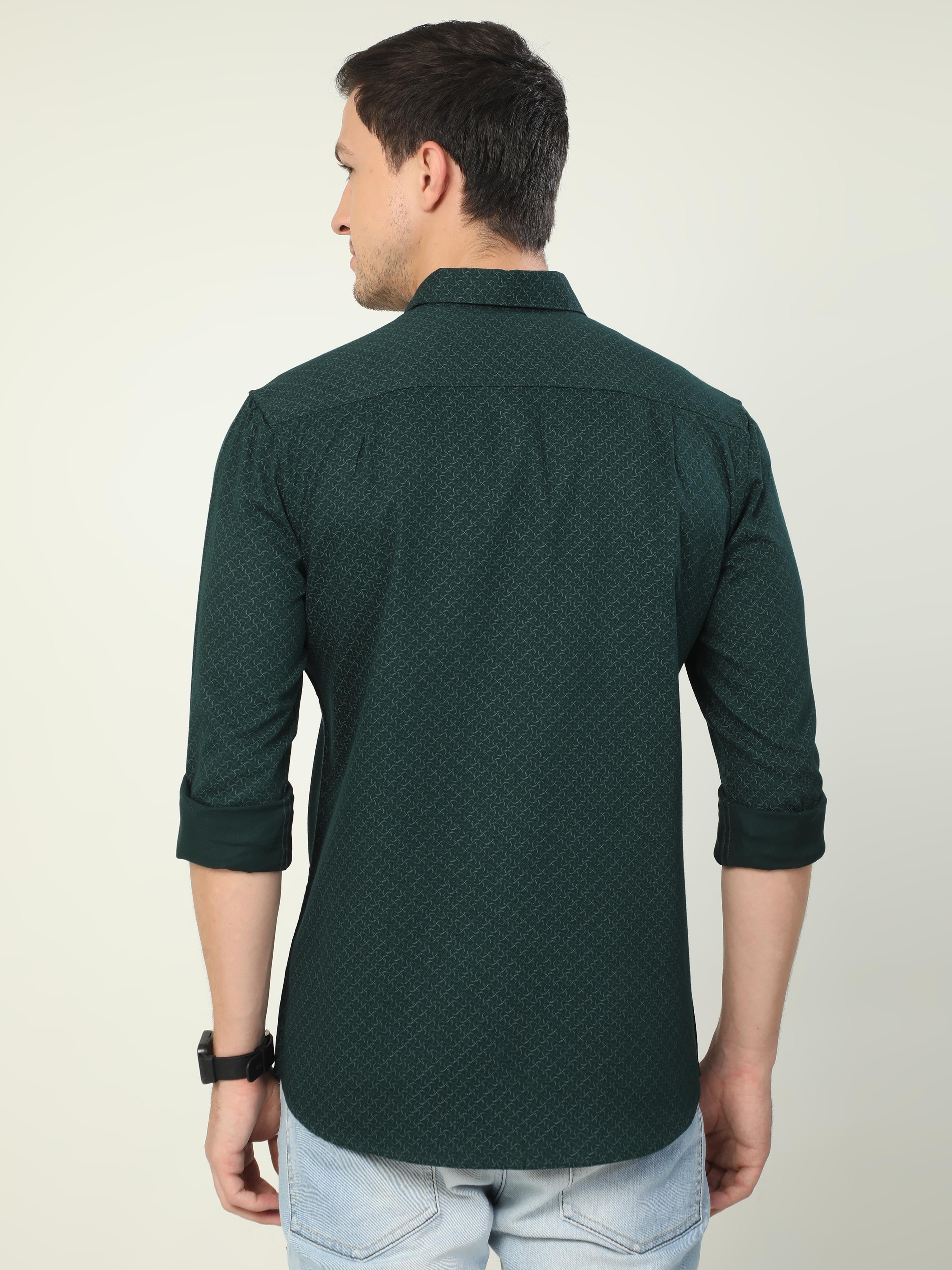 Classic Polo Men's Polo Neck Full Sleeve Slim Fit Cotton Woven Shirt | SO2-129 C-FS-PRT-SF