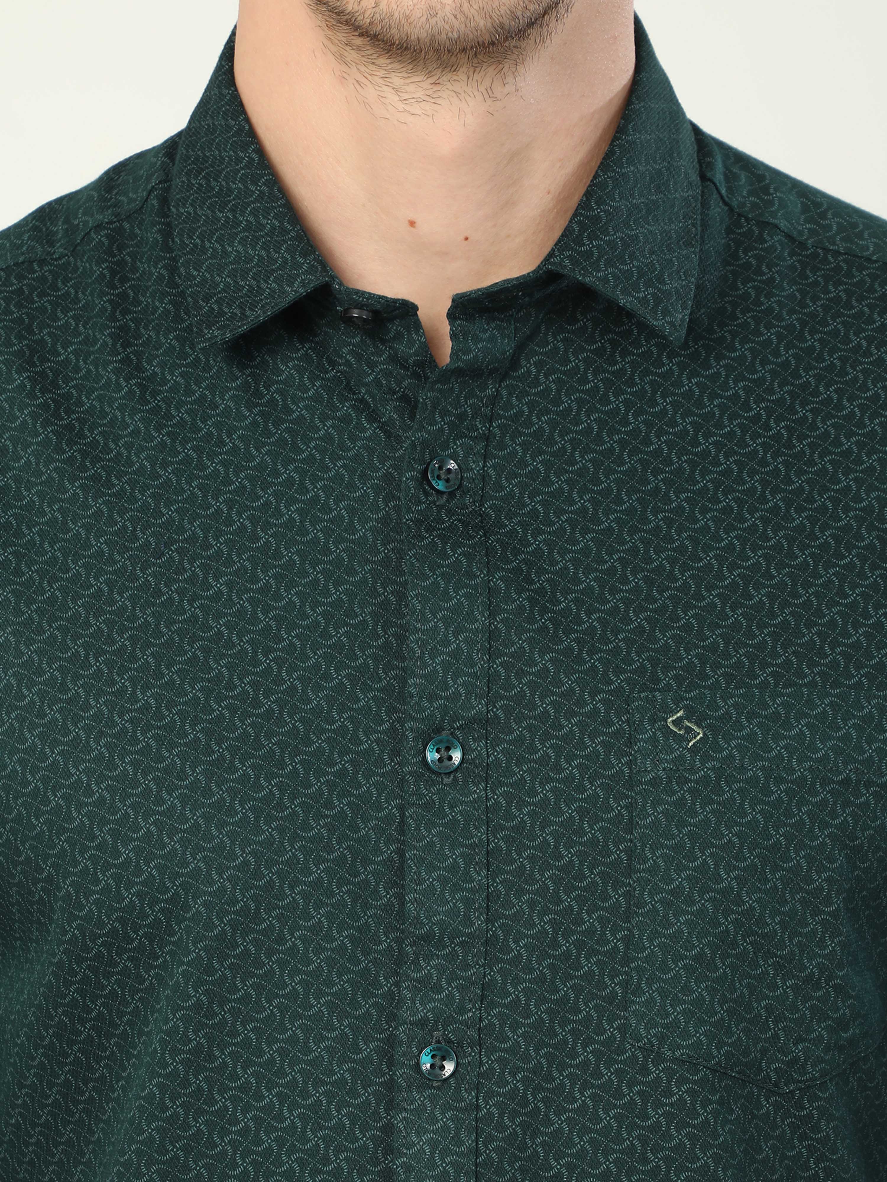 Classic Polo Men's Polo Neck Full Sleeve Slim Fit Cotton Woven Shirt | SO2-129 C-FS-PRT-SF