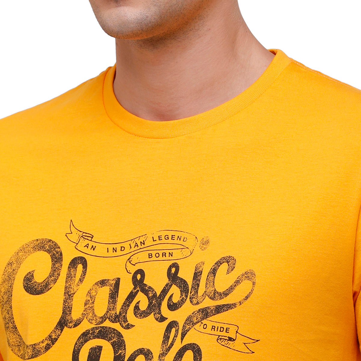 Classic Polo Men's Half Sleeve Crew Neck Yellow & Pink Slim Fit Single Jersey Pack Of 2 T-shirt Iris - 11 T-shirt Classic Polo 