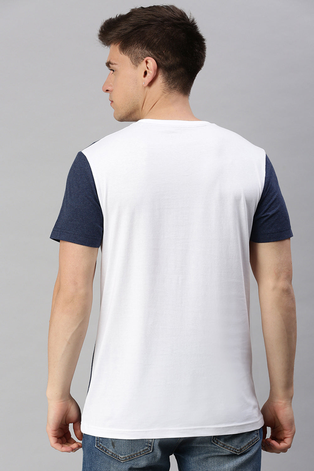 CP BRO Men's Cotton Half Sleeve Striped Slim Fit Crew Neck Multicolor T-Shirt | Brcn - 521 B