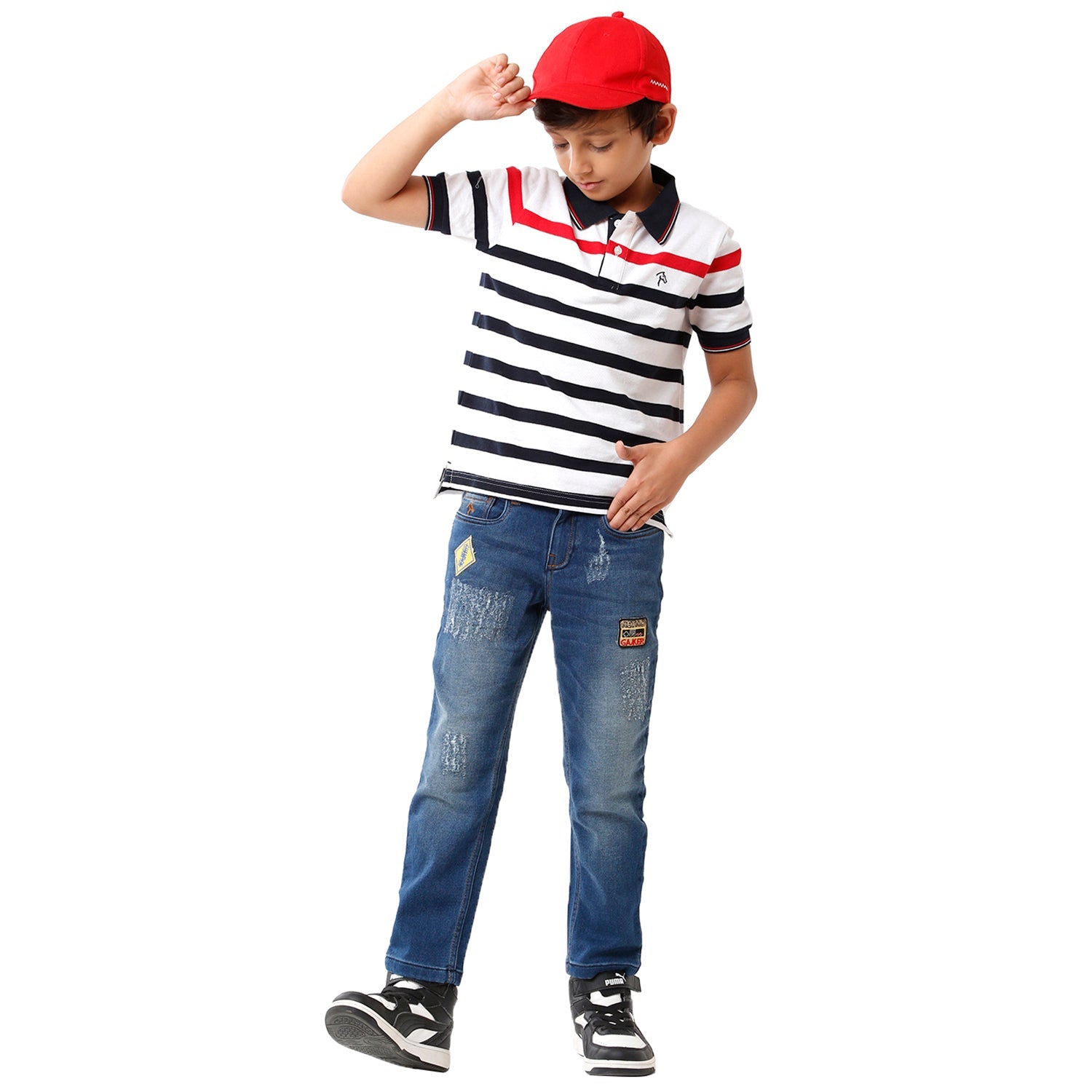 Classic Polo Bro Boys Cotton Solid Slim Fit Blue Color Denim Jeans - BBD S1 02B Classic Polo 