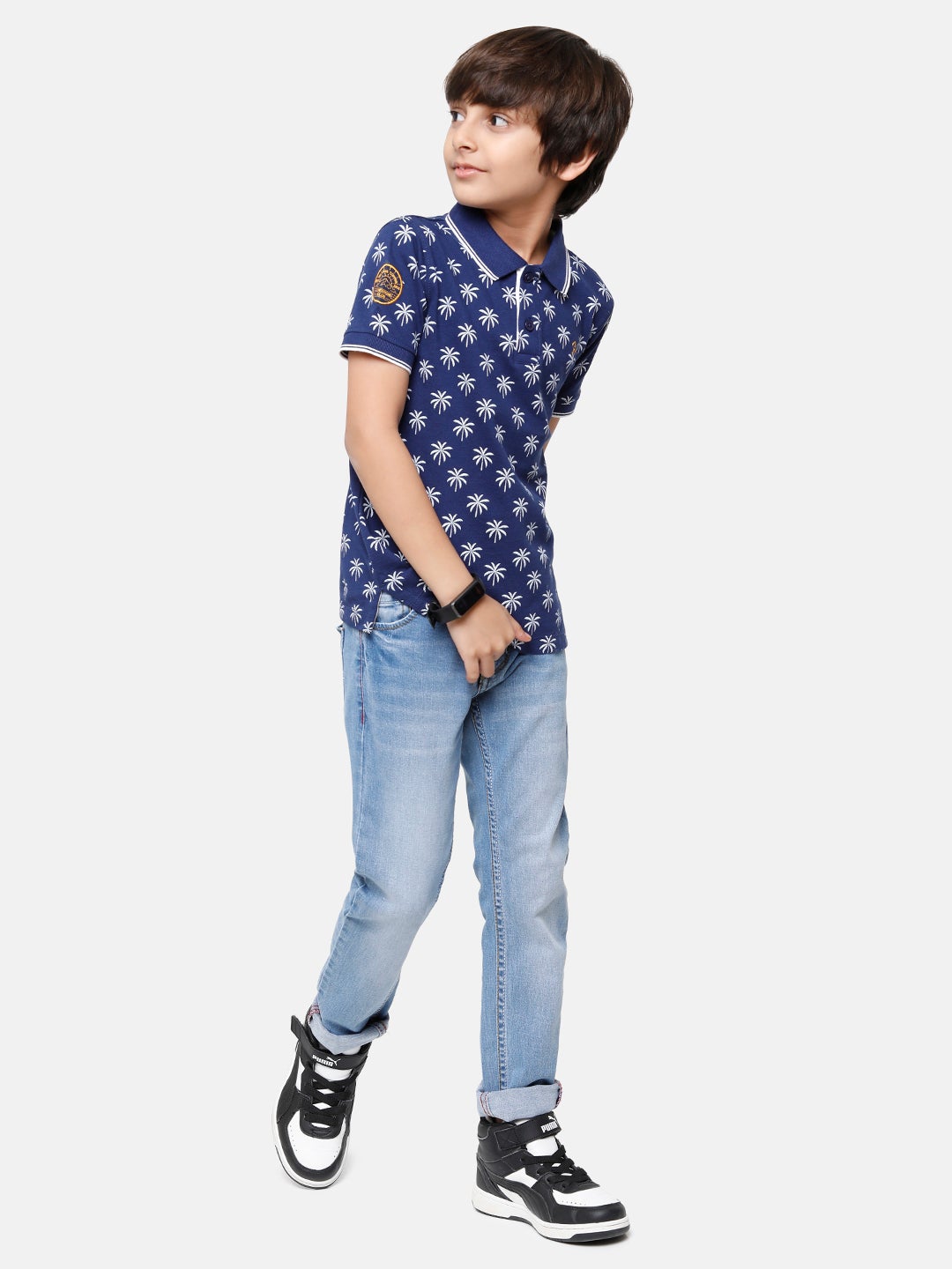 CP Boys Blue Slim Fit Polo Neck T-Shirt T-shirt Classic Polo 