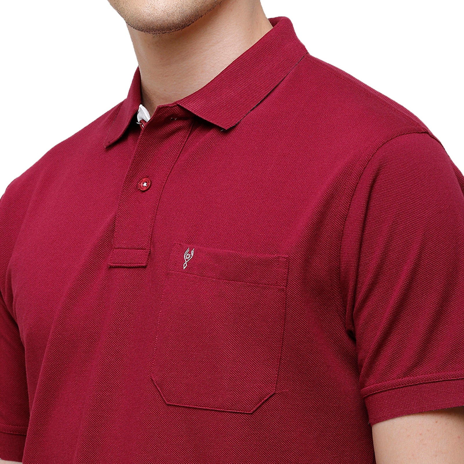 Classic Polo Maroon Polo Neck Authentic Fit T Shirt Men - 4SSN 219 T-shirt Classic Polo 