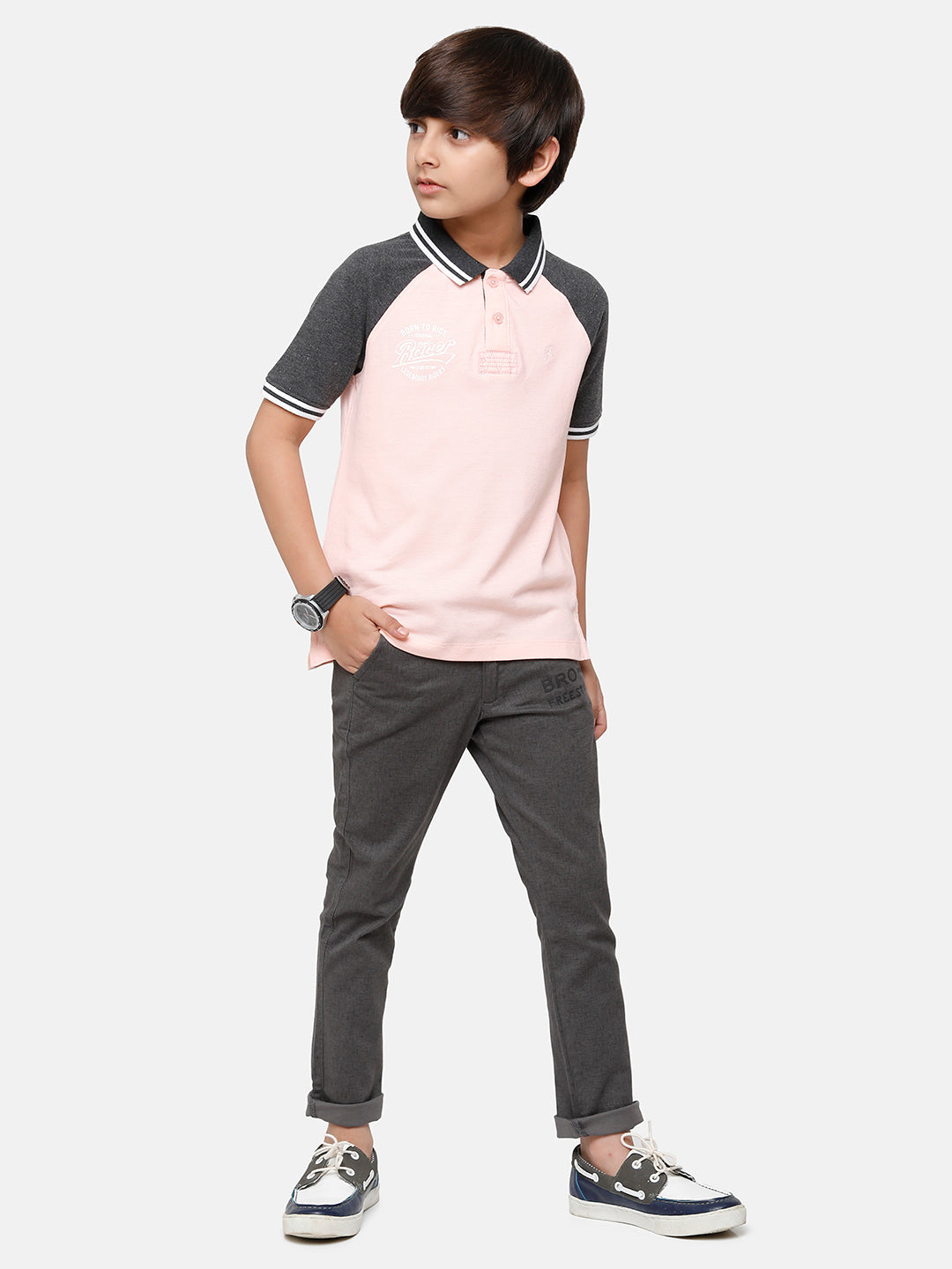 CP Boys Grey Slim Fit Trousers Trouser Classic Polo 