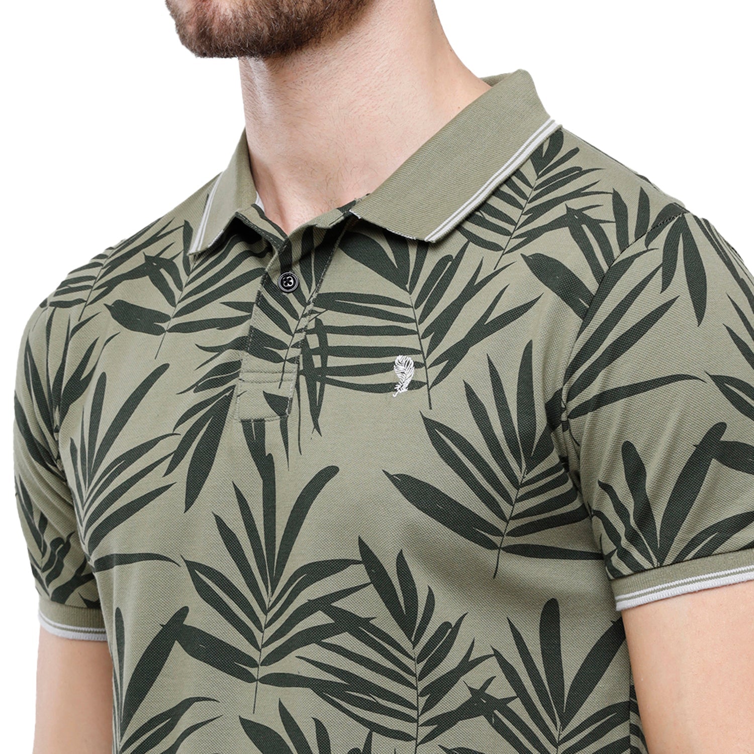 Swiss Club Mens Printed Slim Fit Half Sleeve Polo Neck T-Shirt (STAG - 209 B SF P) T-shirt Swiss Club 