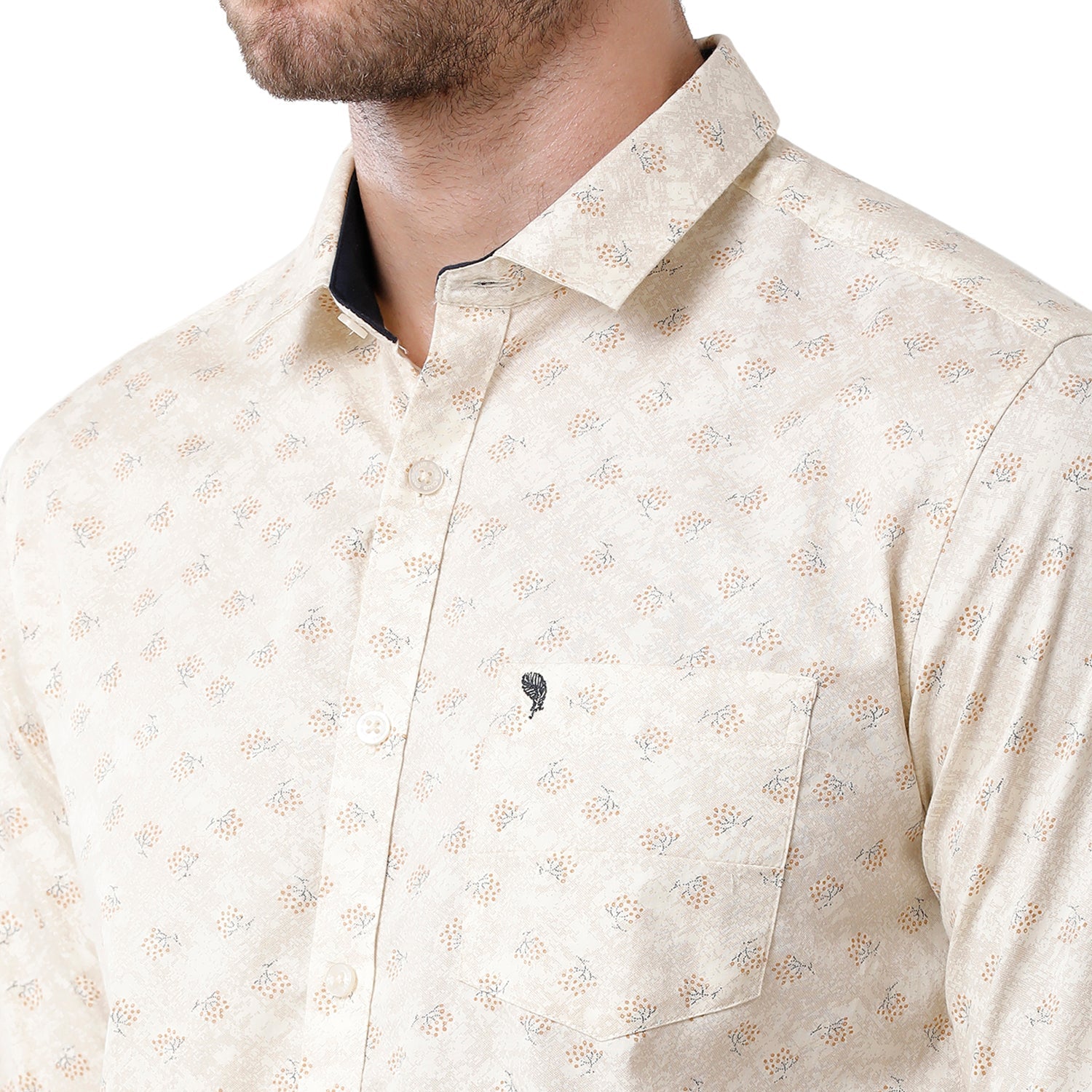 Swiss Club Mens White Color Slim Fit Full Sleeve Shirt - S-SC-101 A-FS-PRT-BSL Shirts Swiss Club 