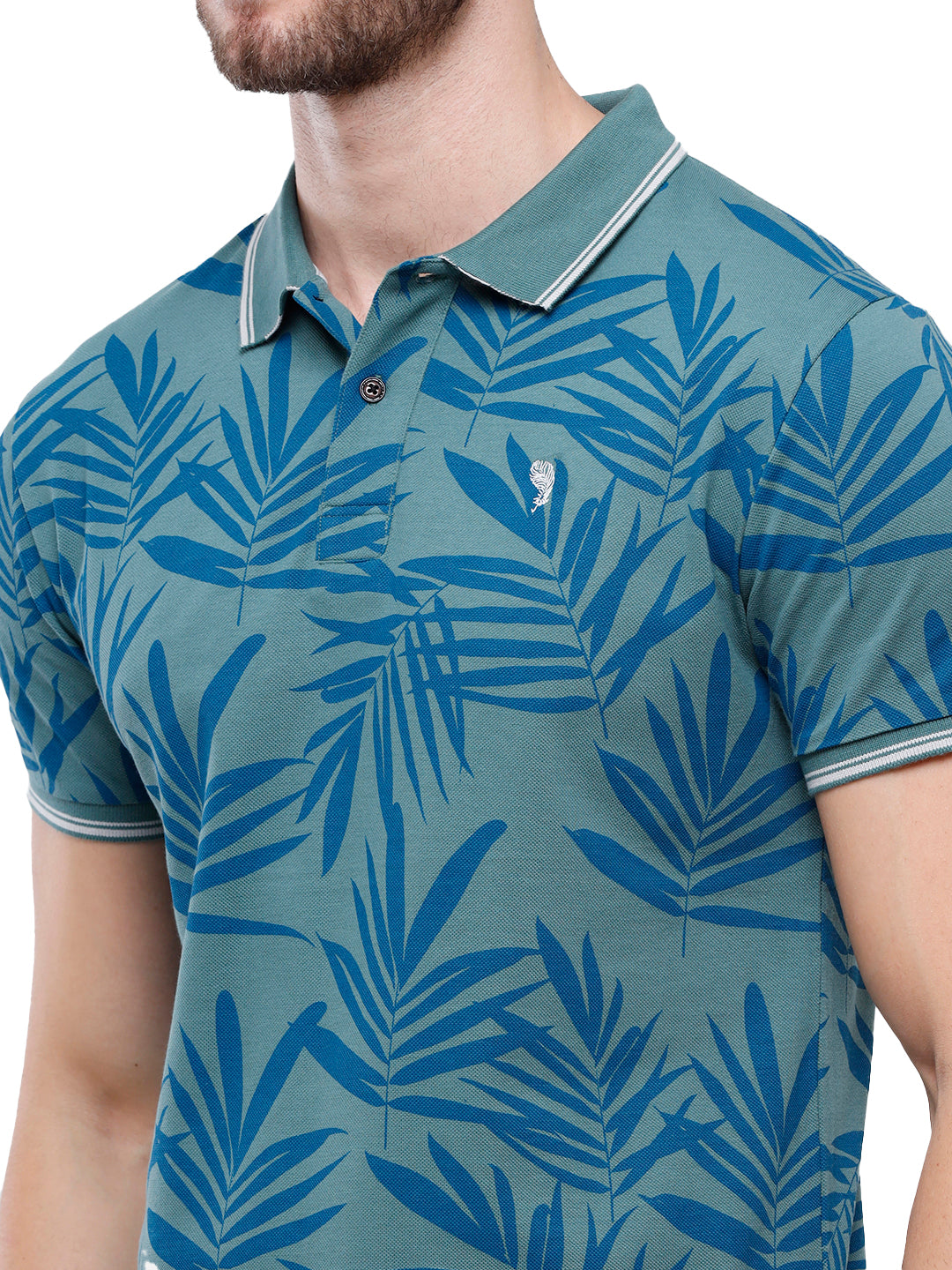 Swiss Club Mens Printed Slim Fit Half Sleeve Polo Neck T-Shirt (STAG - 209 A SF P) T-shirt Swiss Club 