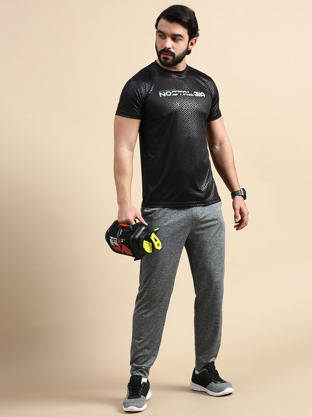 Classic Polo Men's Bottom Polyester Grey Slim Fit Active Wear Track Pants | VITA-TP-GREY