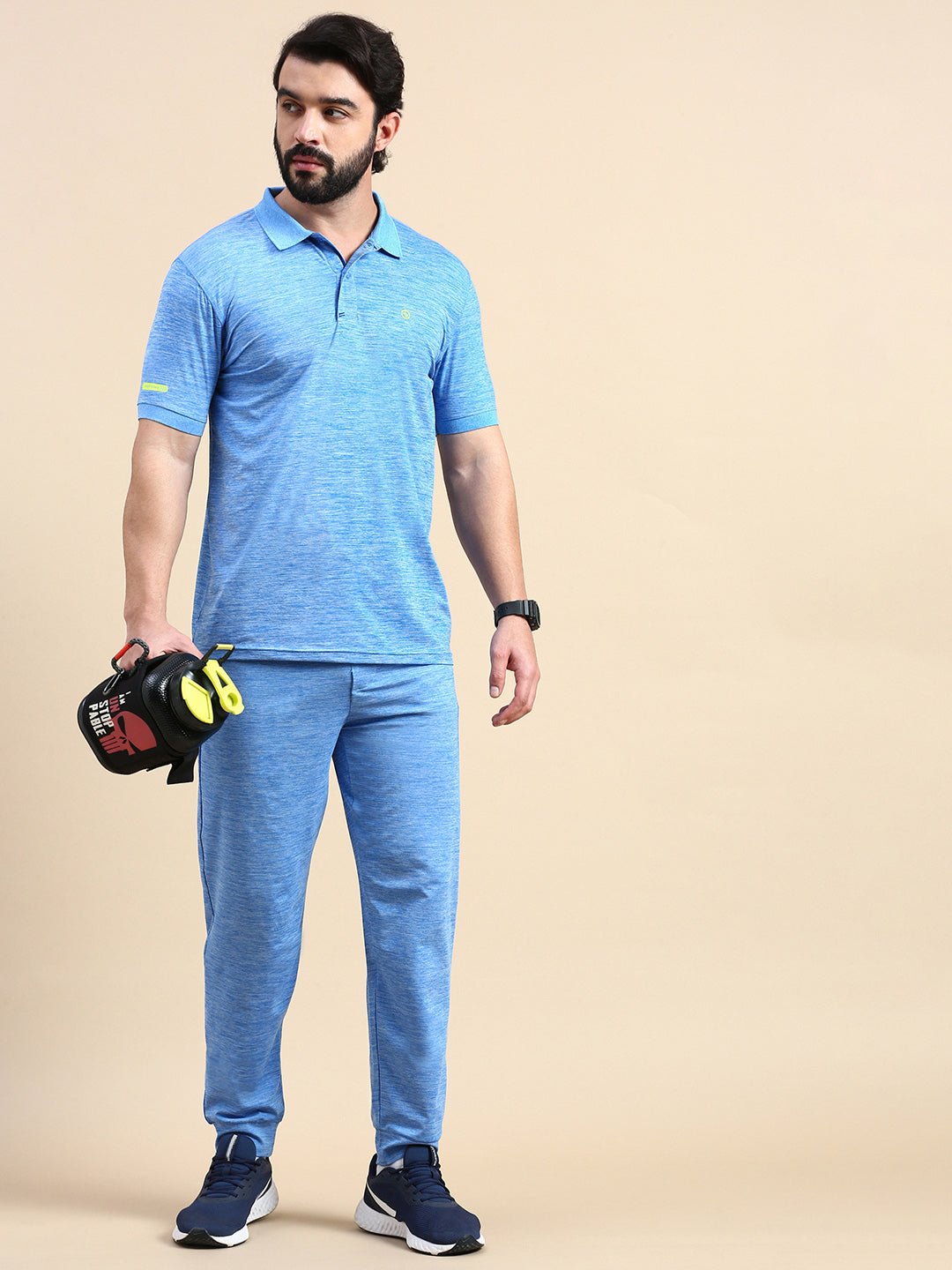 Classic Polo Men's Bottom Polyester Blue Slim Fit Active Wear Track Pants | GEN-X-TP-03 B