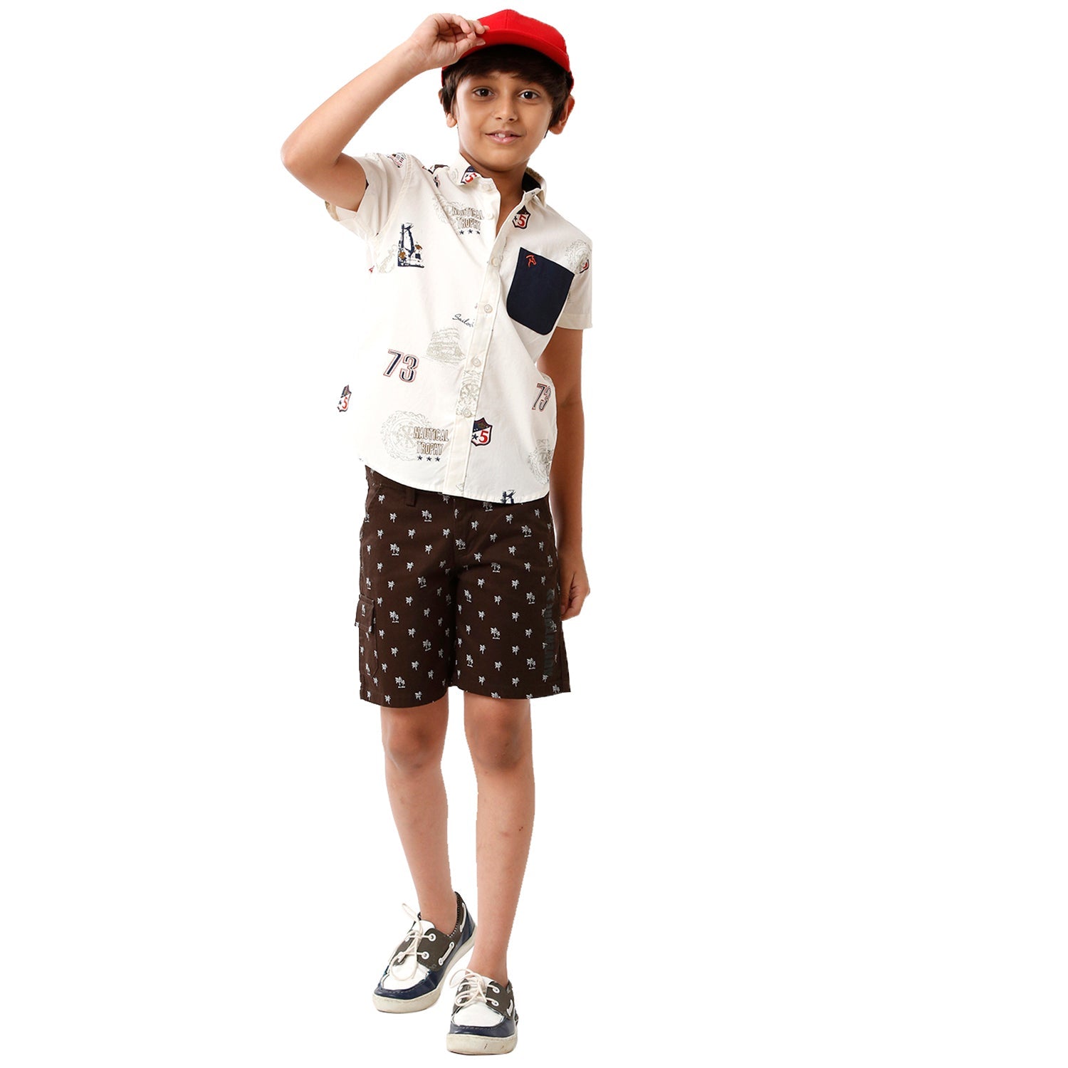 Classic Polo Bro Boys Printed Half Sleeve Slim Fit Multicolor Shirt - BBSH S2 03 B Shirts Classic Polo 