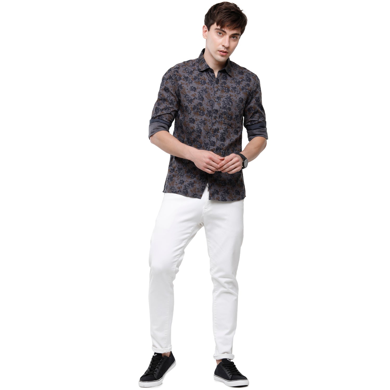 Swiss Club Mens 100% Cotton Printed Full Sleeve Woven Shirt - Multicolor (S-SC-82 A-FS-PRT-SF) Shirts Swiss club 