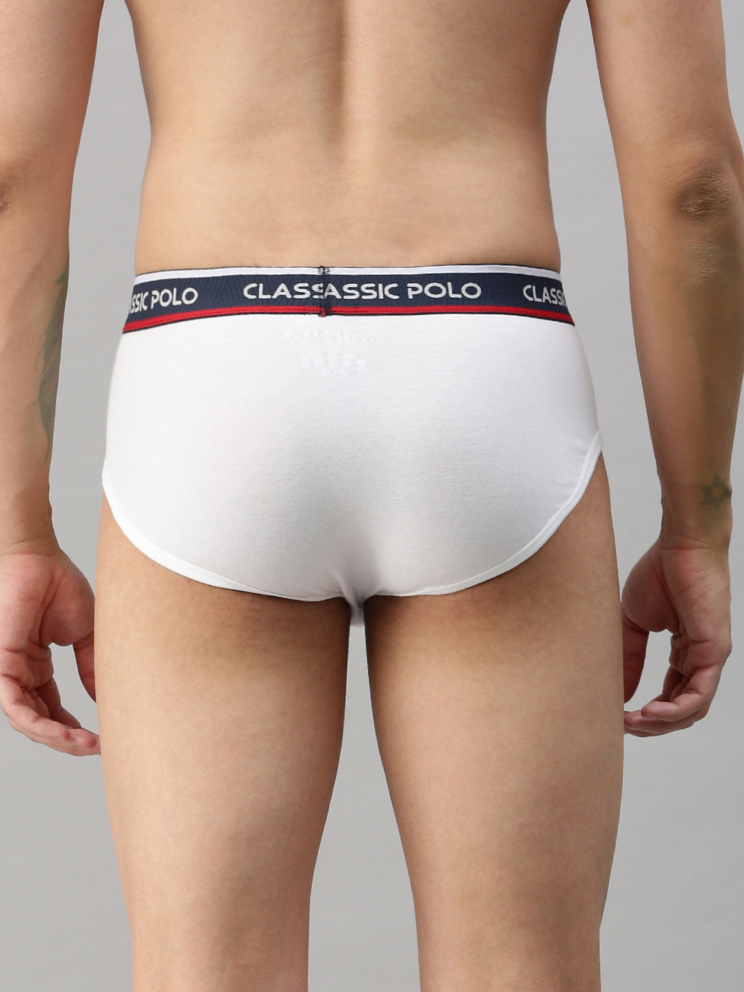 Classic Polo Men's Modal Solid Briefs | Scarce - White (Pack of 2)