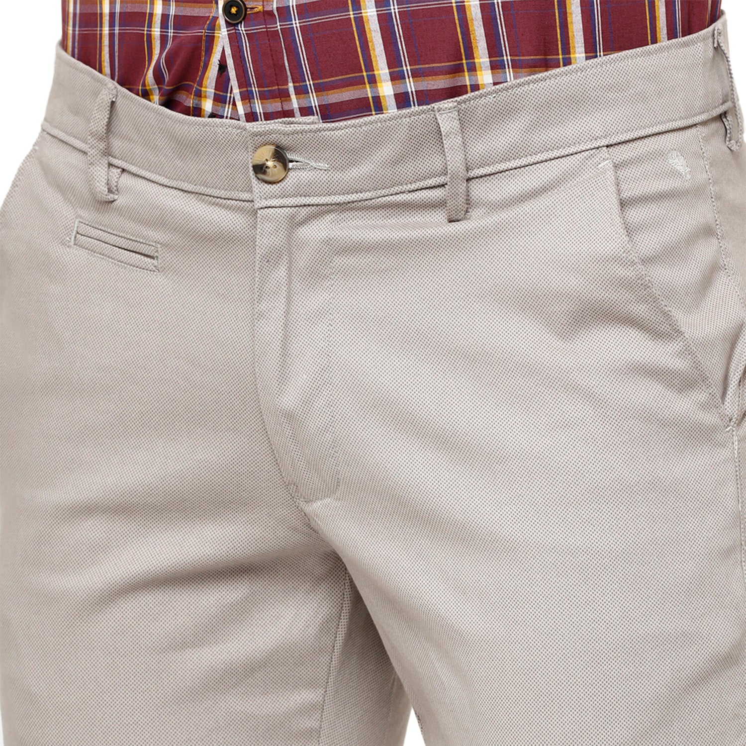 Swiss Club Men's Chisel Fit Grey Solid Cotton Blend Trousers - T-SC-37 C-GRY Swiss Trouser Swiss Club 