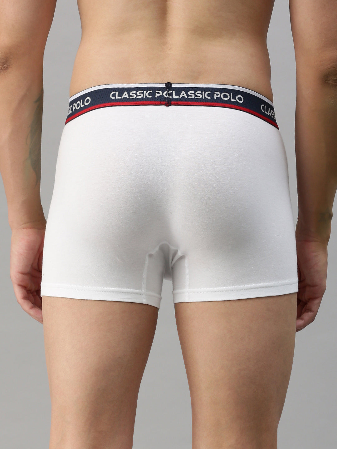 Classic Polo Men's Modal Solid Trunks | Glance - White (Pack of 2)