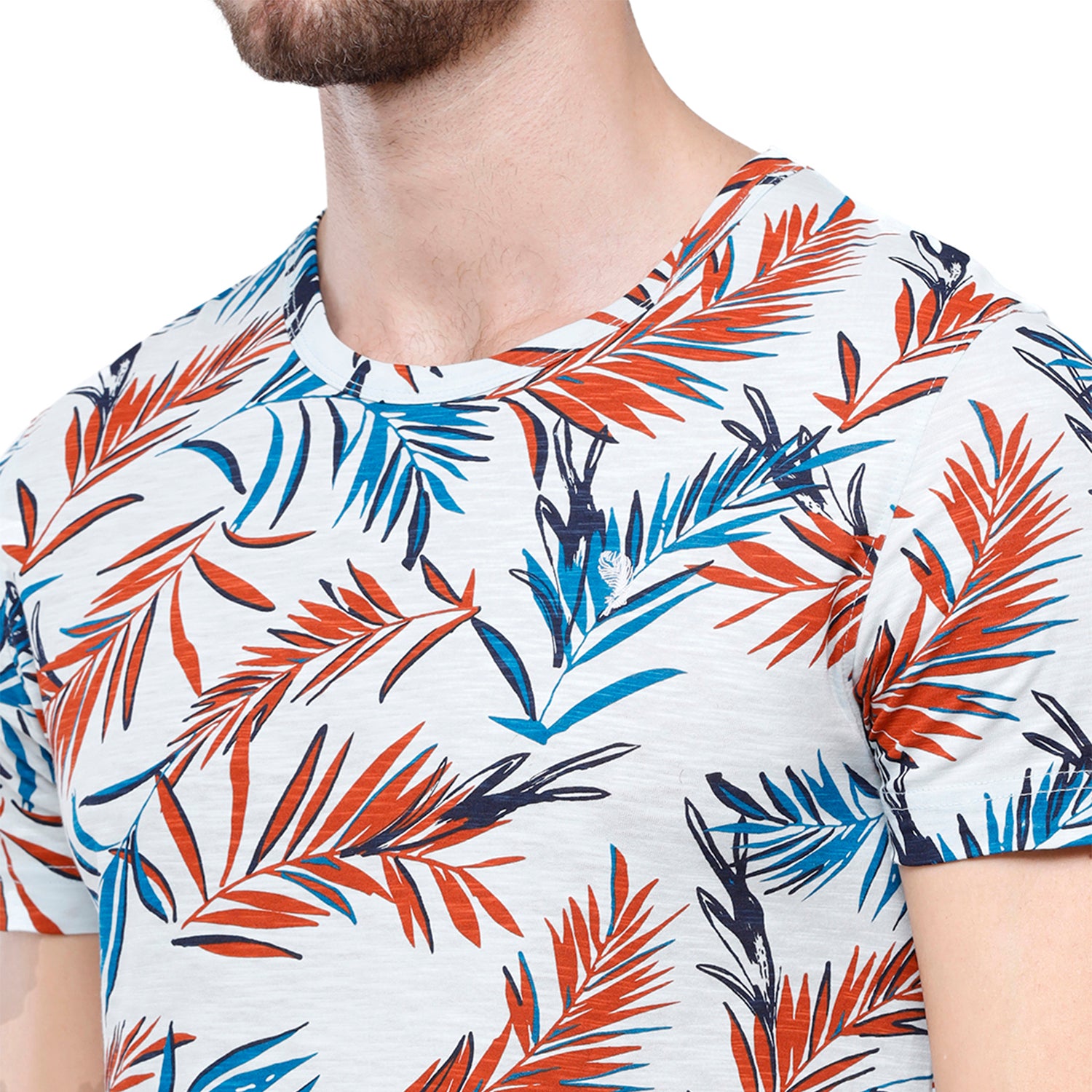 Swiss Club Mens Multi Printed Slim Fit Half Sleeve Round Neck T-Shirt (CUB - 47 B SF C) T-shirt Swiss Club 