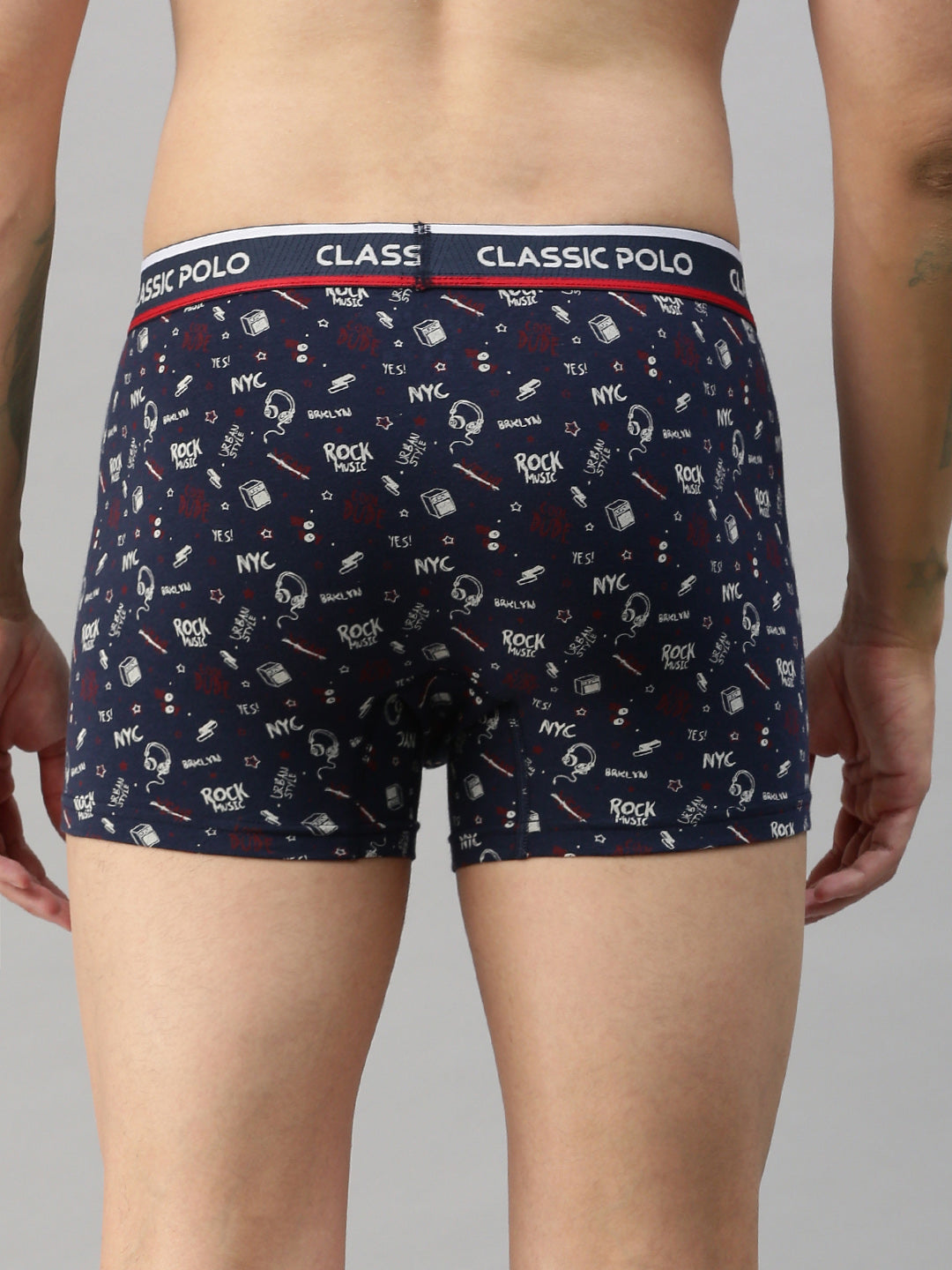 Classic Polo Men's Modal Printed Trunks | Glance - Multicolor (Pack of 3)