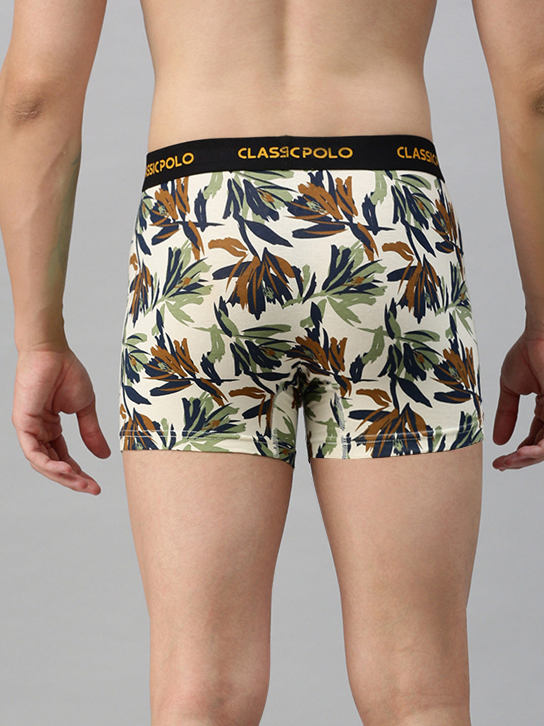 Classic Polo Men's Modal Printed Trunks | Glance - Black & Yellow (Pack of 2)