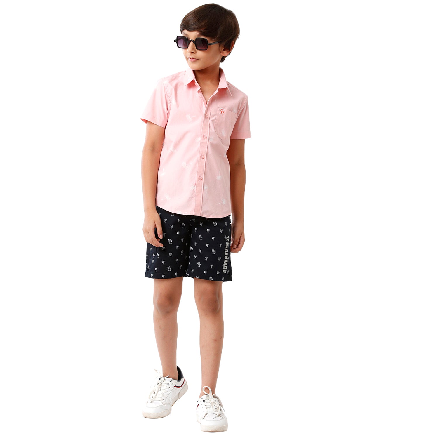 Classic Polo Bro Boys Printed Half Sleeve Slim Fit Pink Color Shirt - BBSH S2 04 B Shirts Classic Polo 