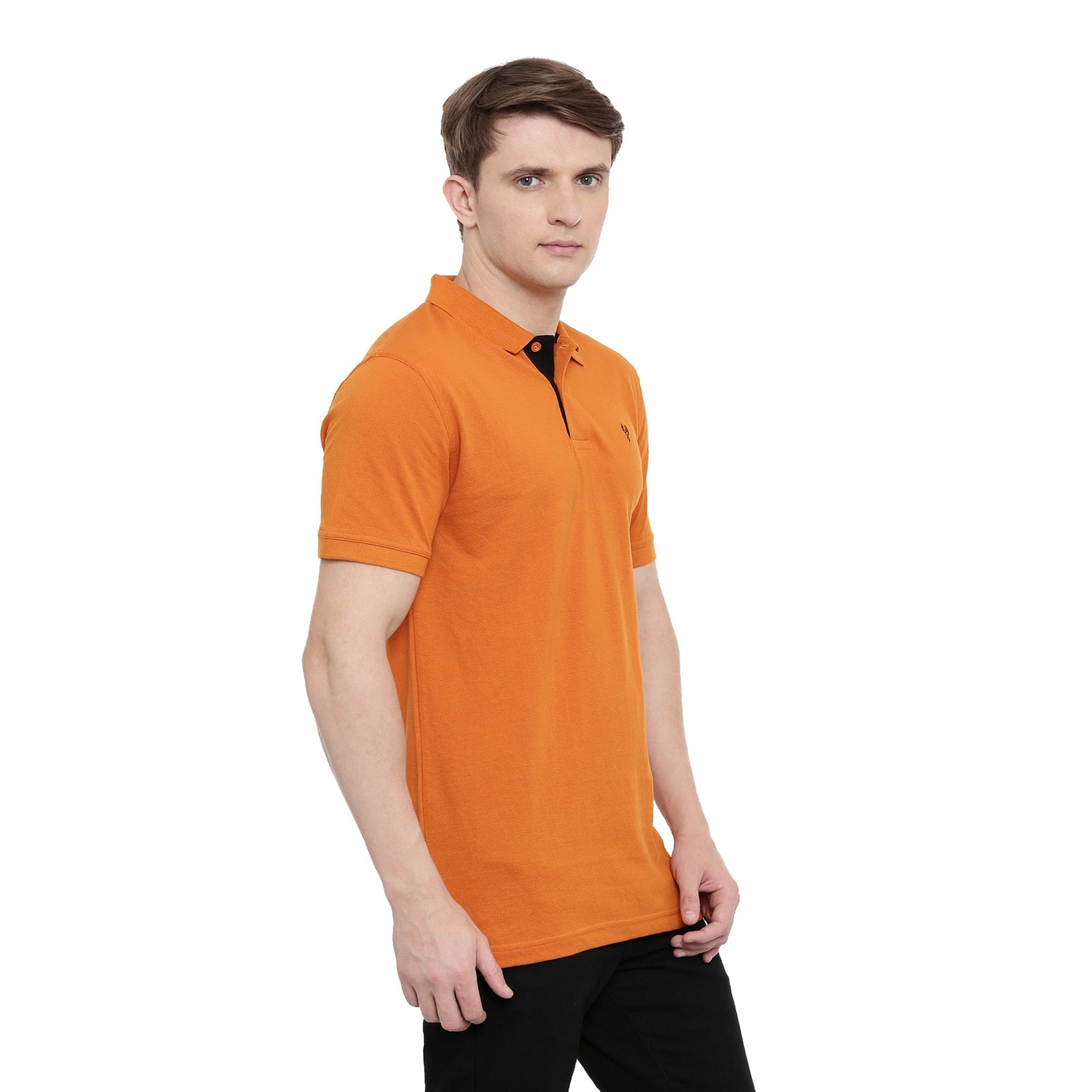 Men's Dark Peach Authentic Fit Polo T-Shirt - 4SSN212 T-shirt Classic Polo 